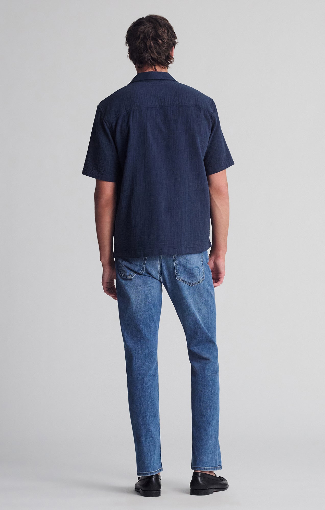 SHORT SLEEVE BUTTON-UP SHIRT IN OUTER SPACE