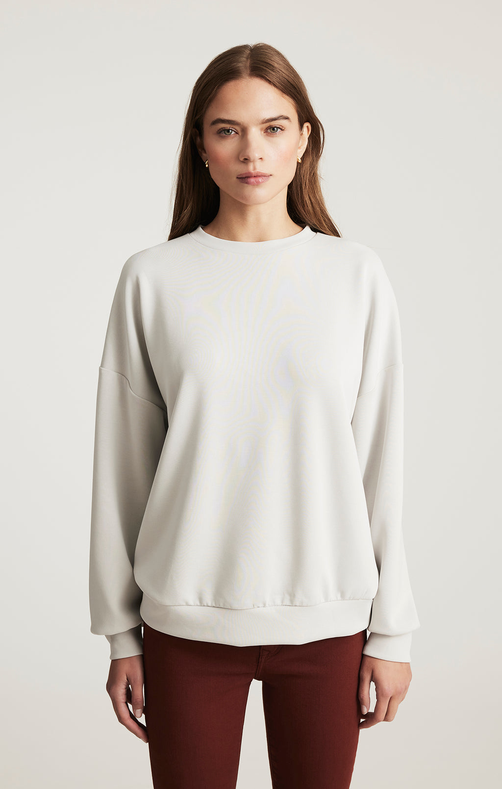 LUXE TOUCH TENCEL™ SWEATSHIRT IN GRAY VIOLET - Mavi Jeans