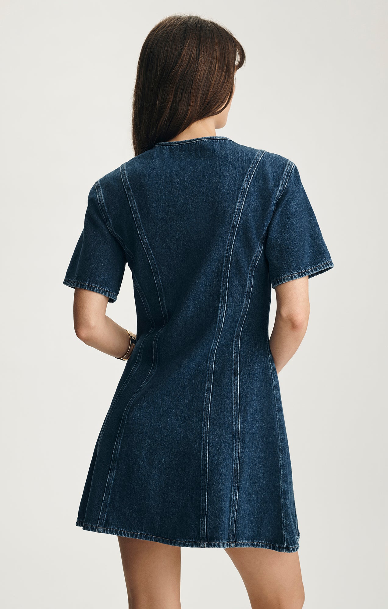 Mavi Women's Kristy Denim Dress In Dark Gold Premium Mavi Women's Kristy Denim Dress In Dark Gold Premium