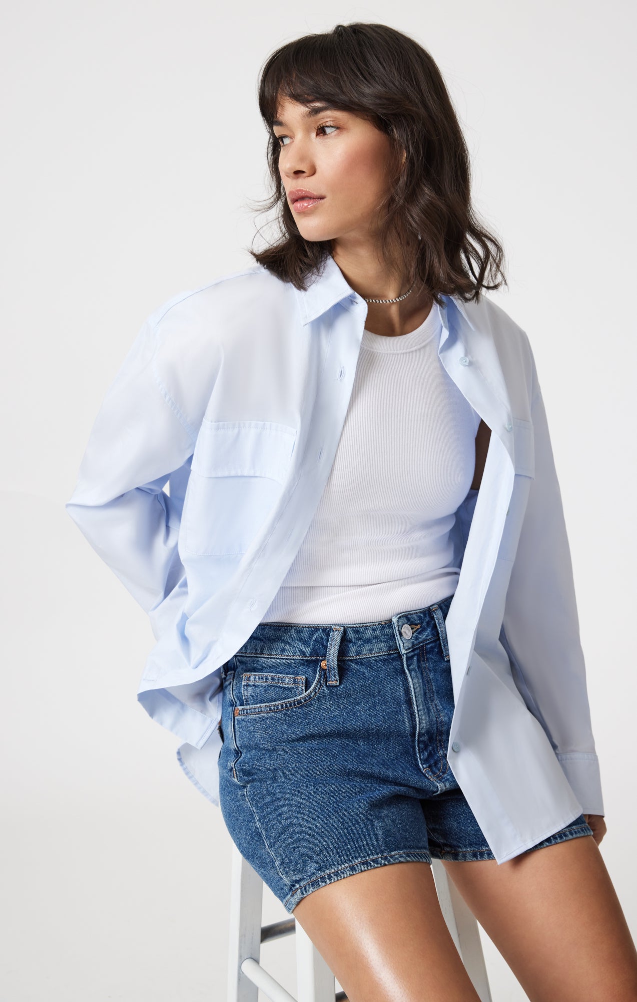 HEIDI SHORTS IN DARK SHADED 90's - Mavi Jeans