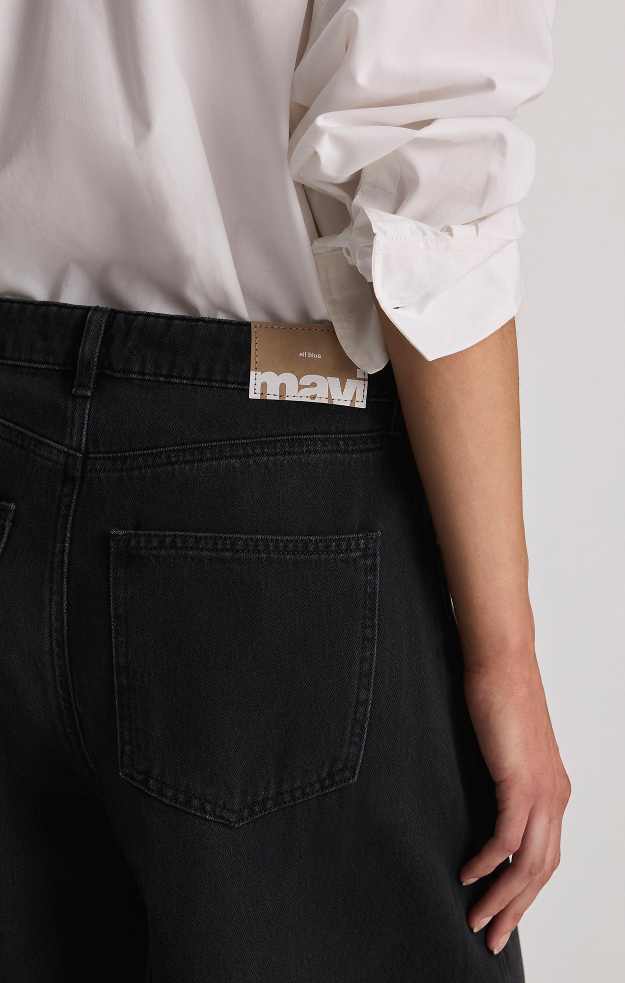 SIENA PALAZZO WIDE LEG IN DARK SMOKE WELL BLUE - Mavi Jeans