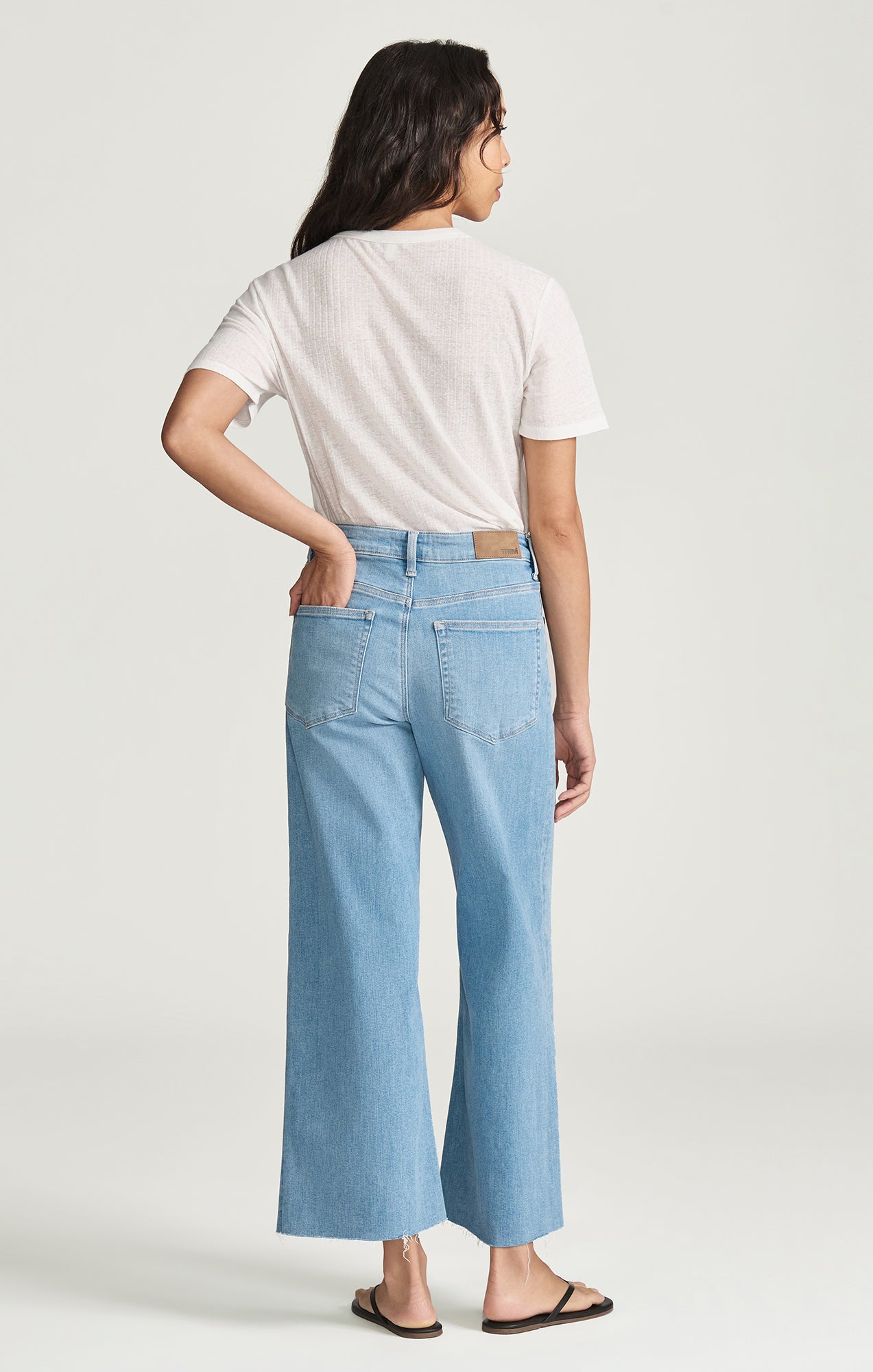 PALOMA CROPPED WIDE LEG IN LIGHT BRUSHED FLEX BLUE - Mavi Jeans