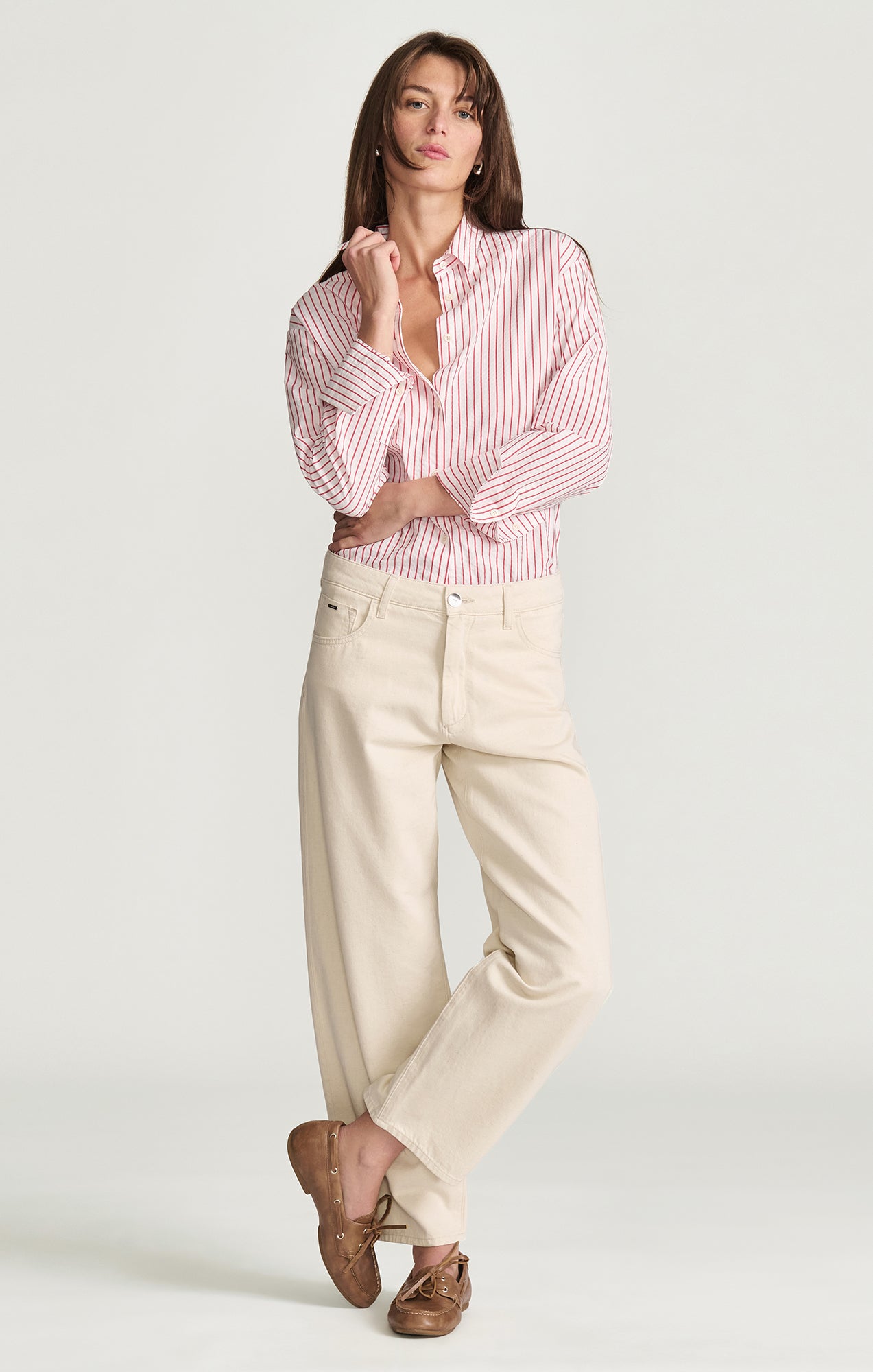 Mavi Women's Leila Barrel In Ecru Linen Mavi Edition – Mavi Jeans