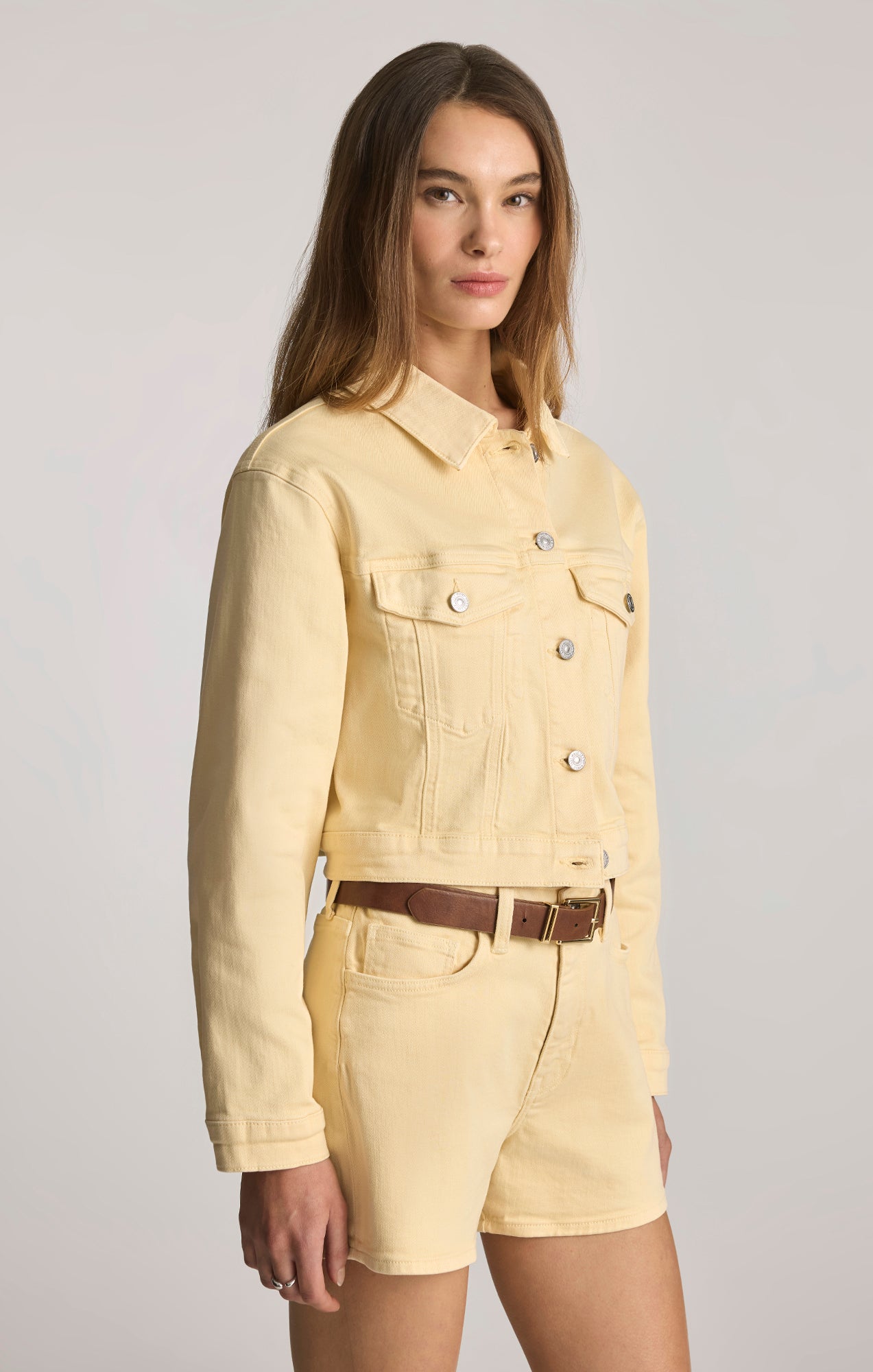 HARMONY DENIM JACKET IN FADED LEMON DENIM - Mavi Jeans