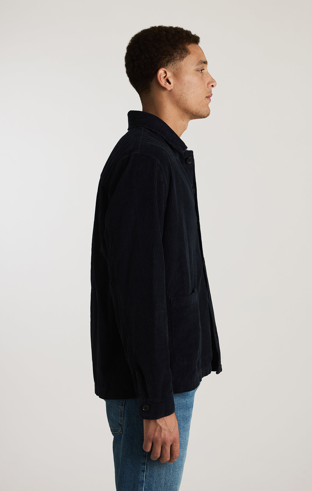 BUTTON-UP OVERSHIRT IN NAVY