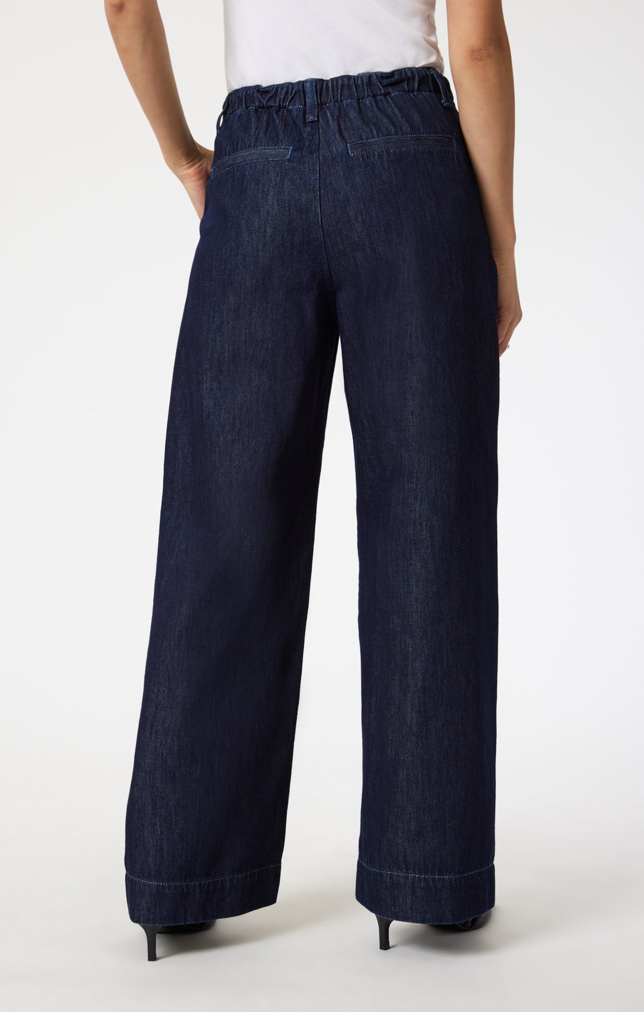 Mavi Women's Pera Pleated Wide Leg In Rinse Denim