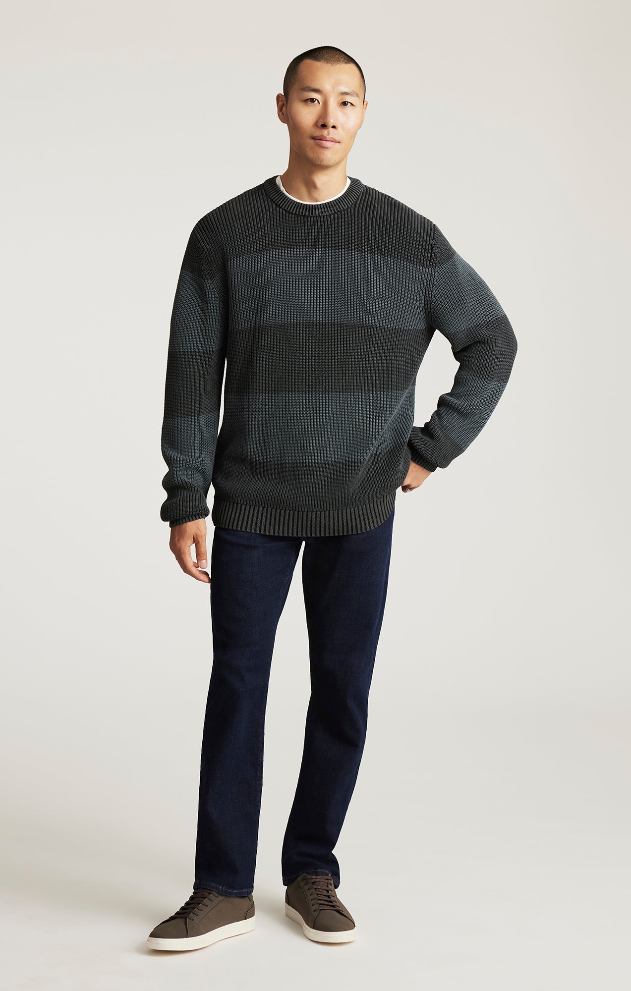CREW NECK SWEATER IN RAVEN - Mavi Jeans