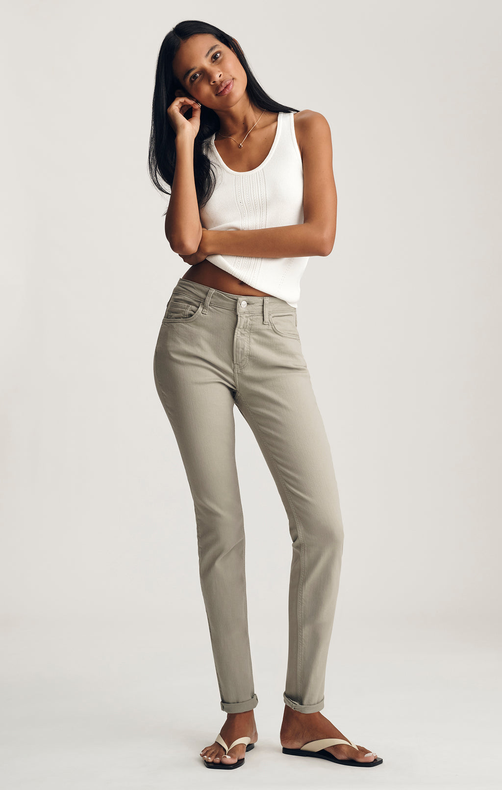 KATHLEEN SLIM BOYFRIEND IN DESERT SAGE FLEX BLUE - Mavi Jeans