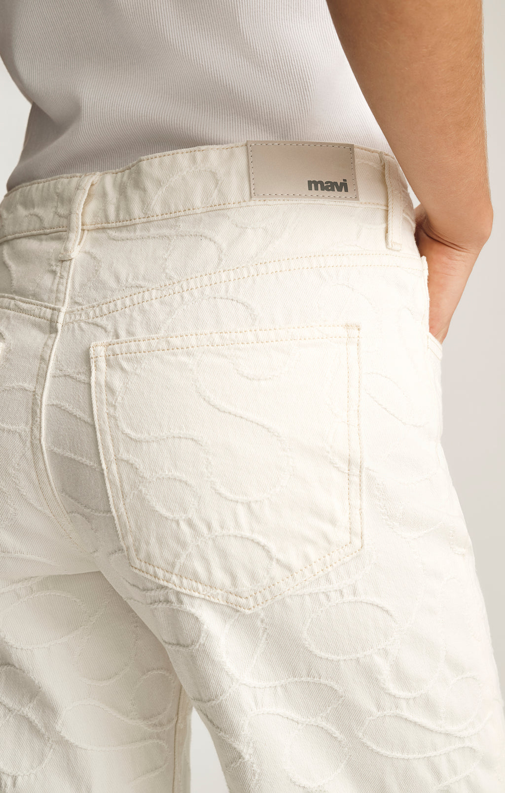 TAYLOR STRAIGHT LEG IN BEIGE DENIM - Mavi Jeans