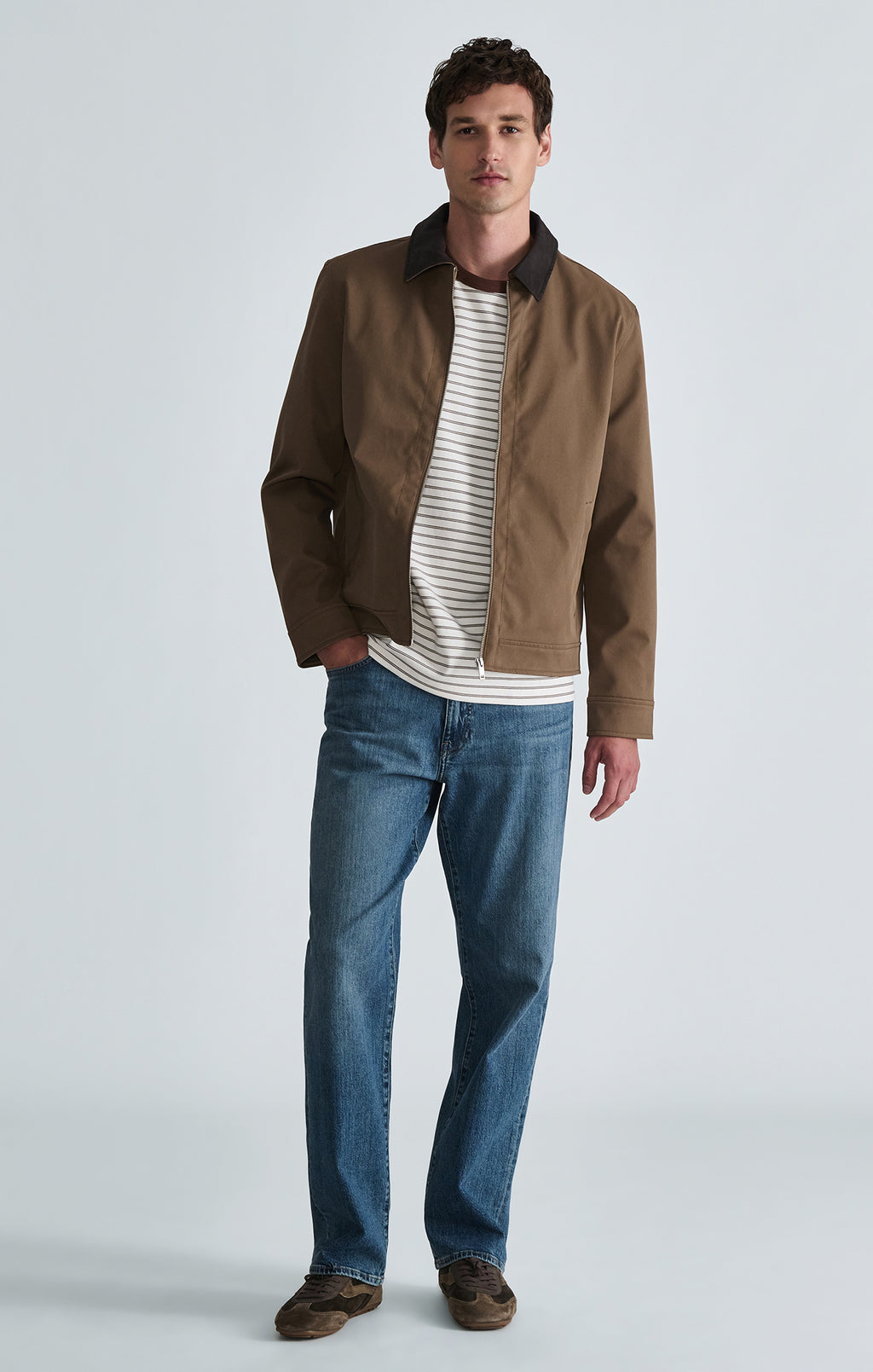 MARLON MODERN STRAIGHT LEG IN USED INDIGO CLASSIC BLUE - Mavi Jeans