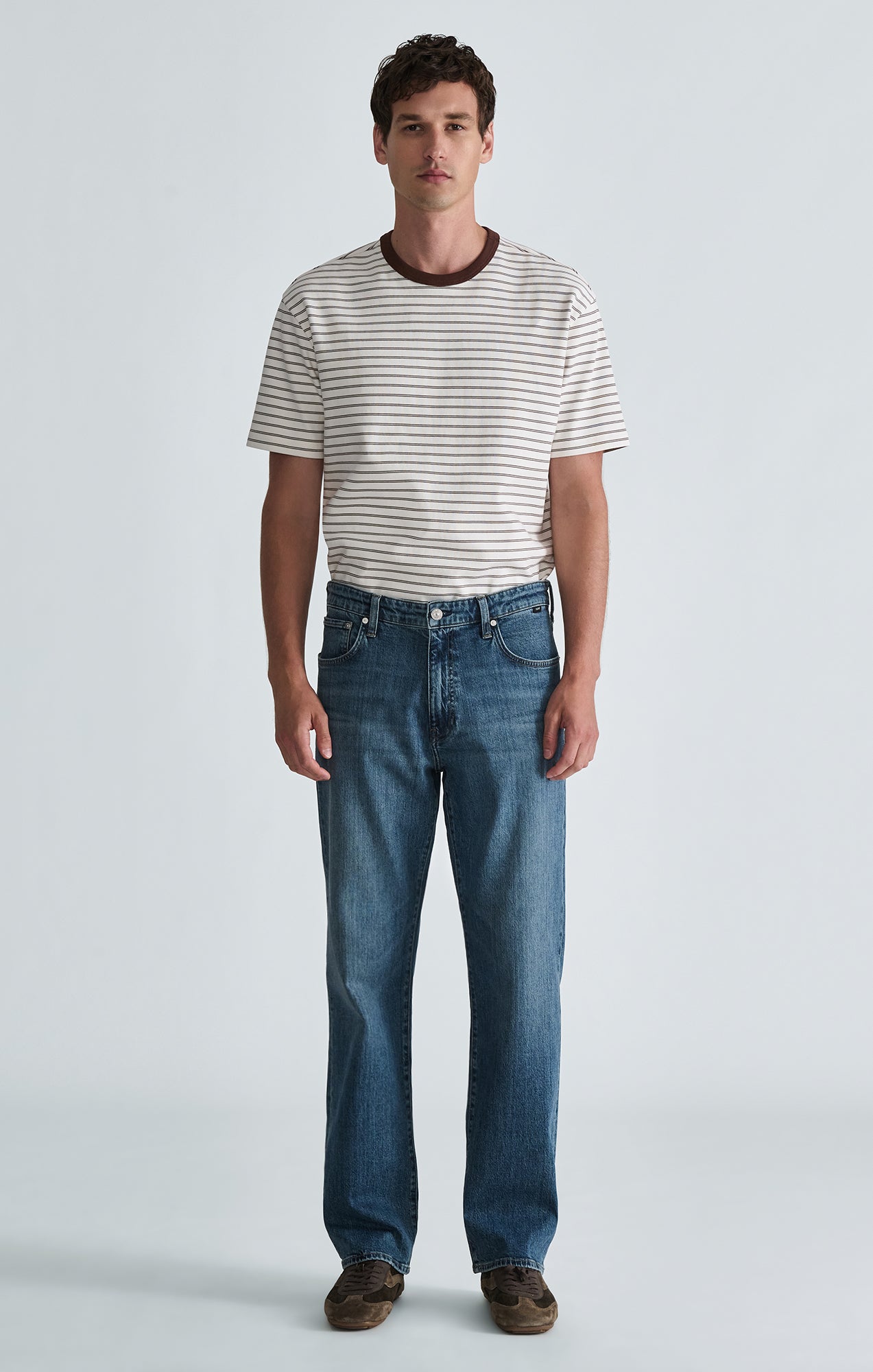 MARLON MODERN STRAIGHT LEG IN USED INDIGO CLASSIC BLUE - Mavi Jeans