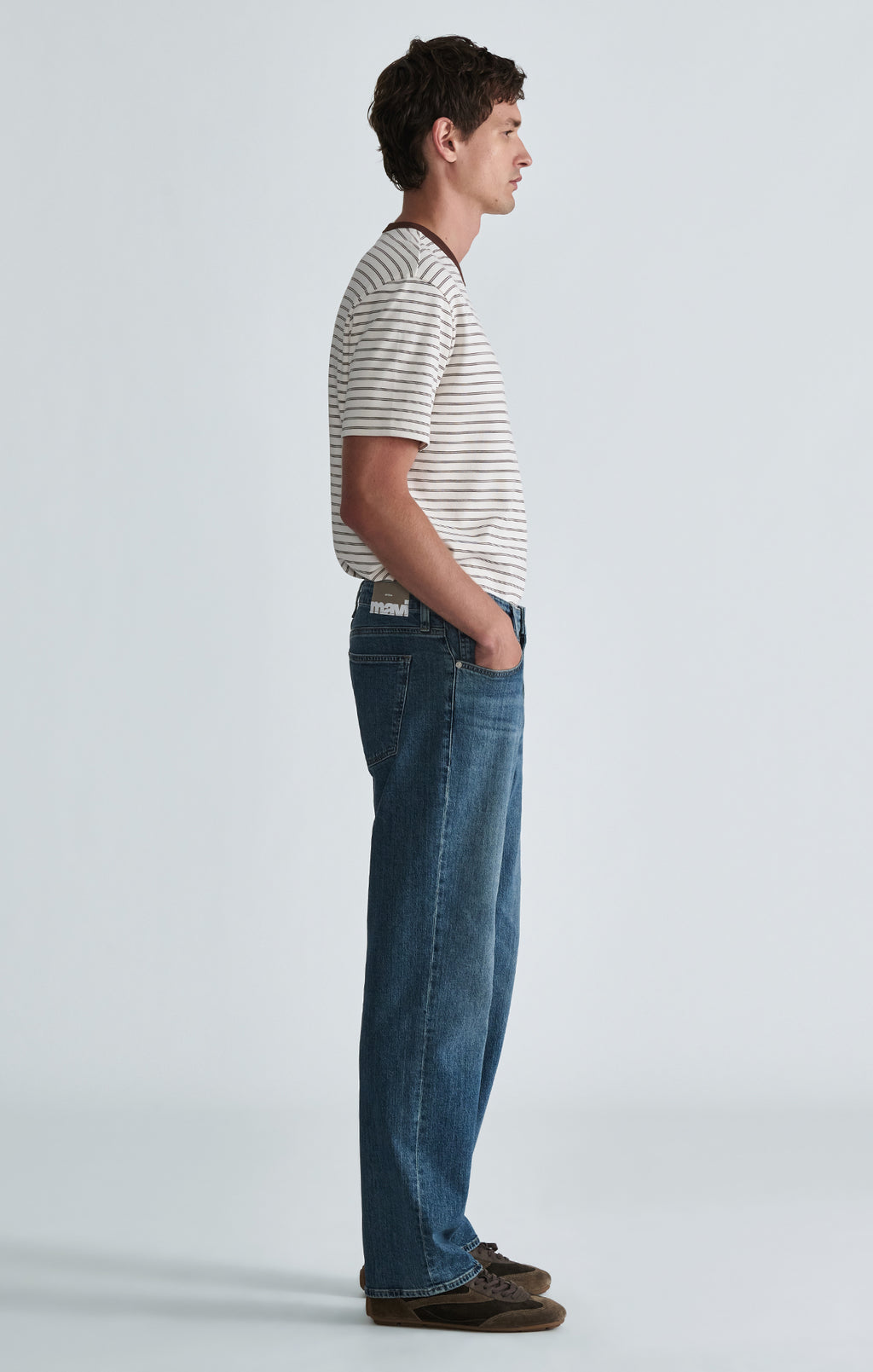 MARLON MODERN STRAIGHT LEG IN USED INDIGO CLASSIC BLUE - Mavi Jeans