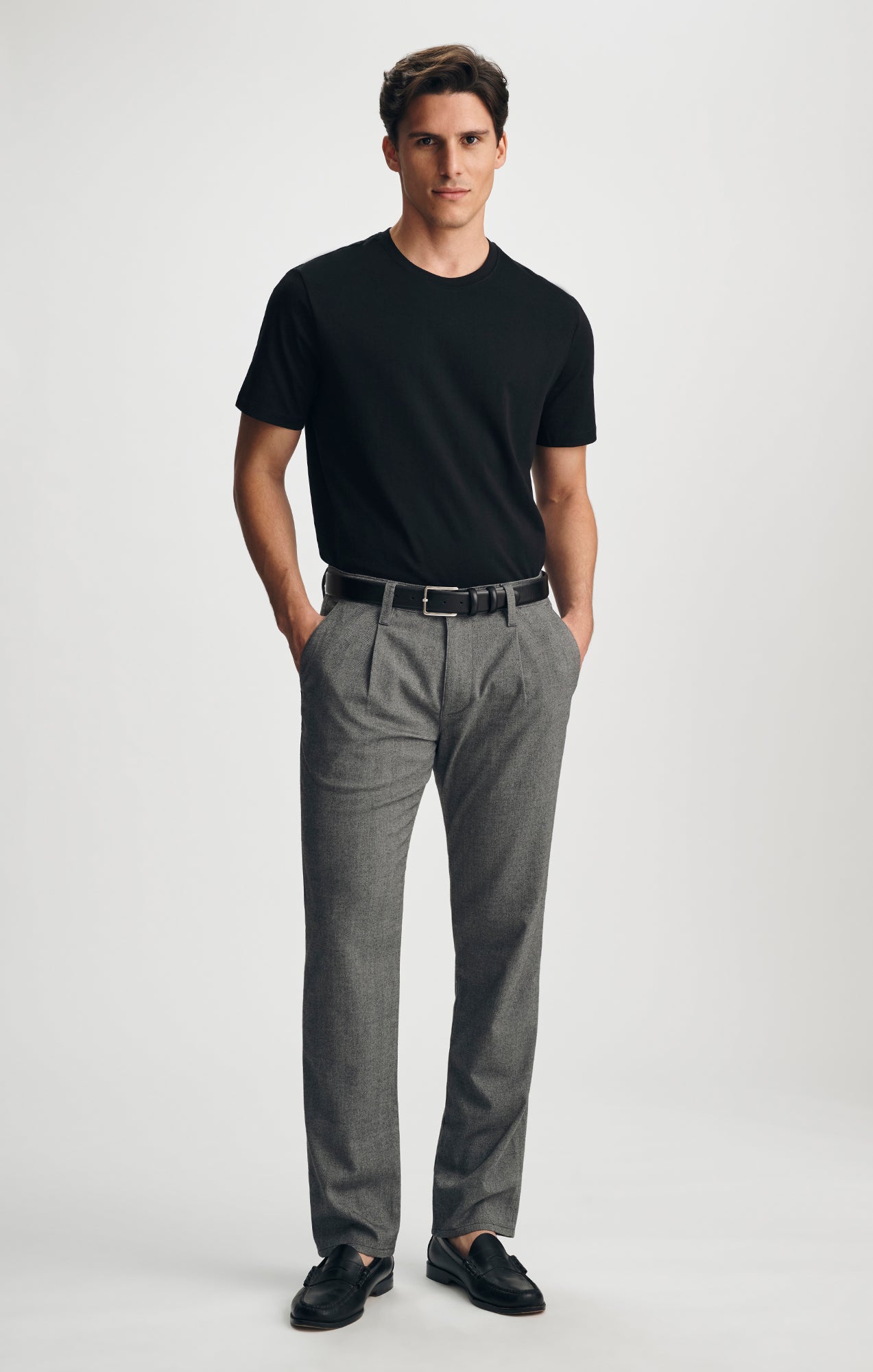 WILL PLEATED STRAIGHT CHINO IN GREY FANCY - Mavi Jeans