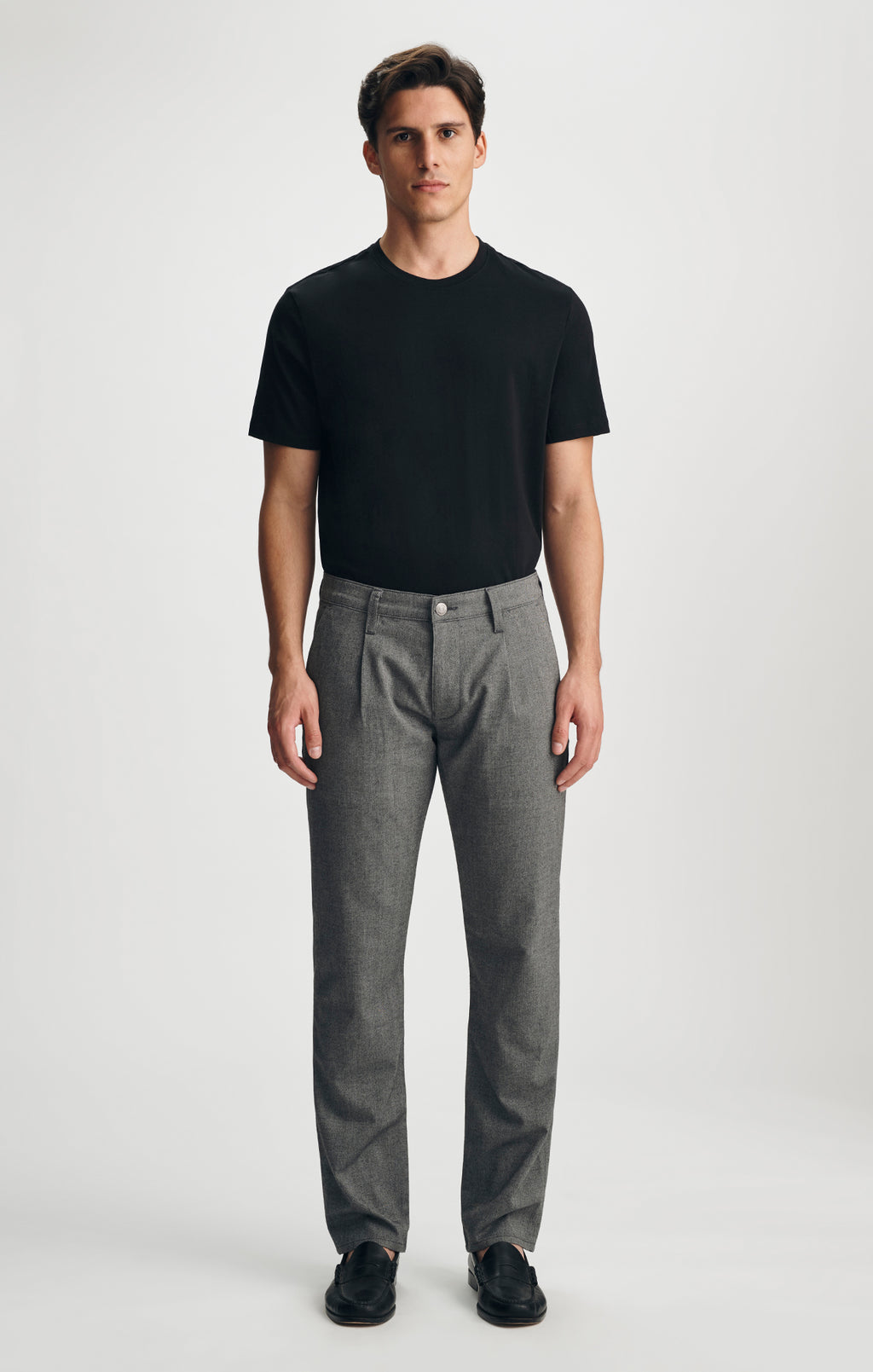 WILL PLEATED STRAIGHT CHINO IN GREY FANCY - Mavi Jeans