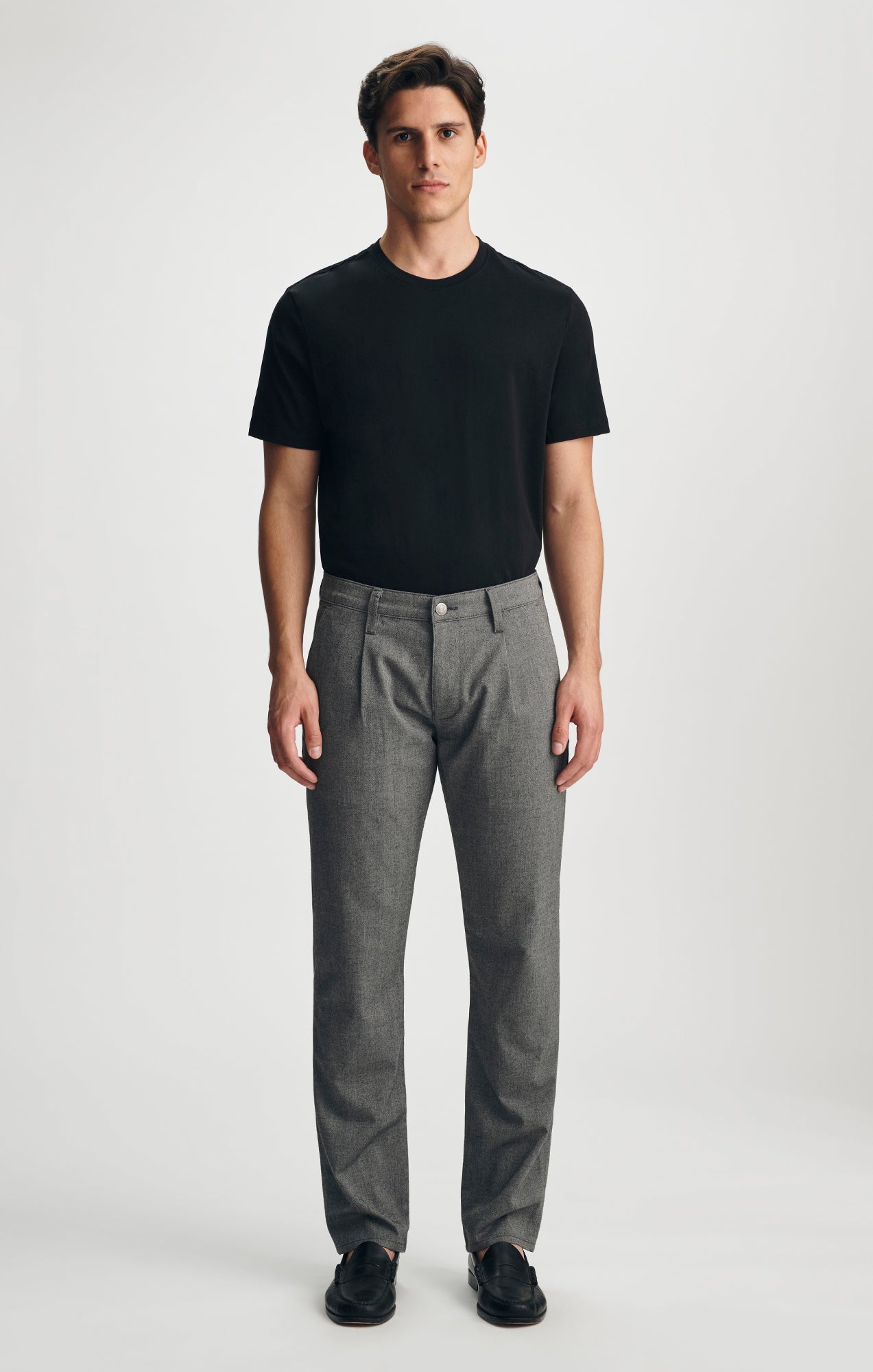 WILL PLEATED STRAIGHT CHINO IN GREY FANCY - Mavi Jeans