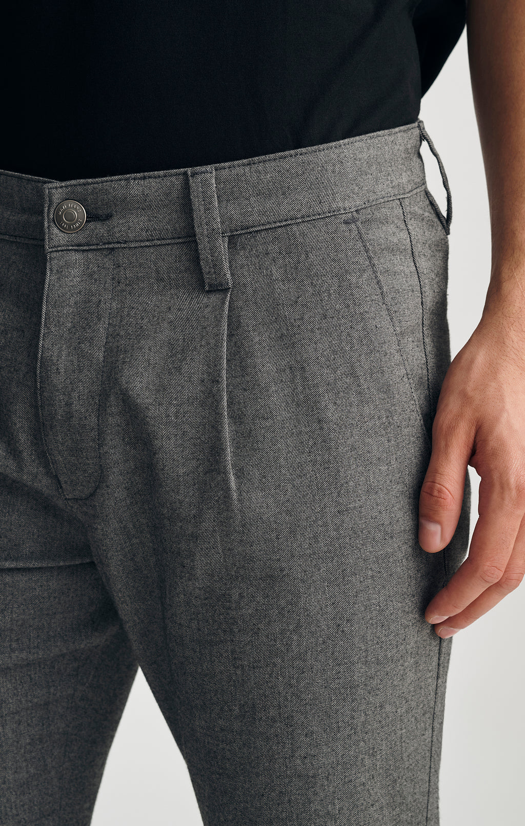 WILL PLEATED STRAIGHT CHINO IN GREY FANCY - Mavi Jeans