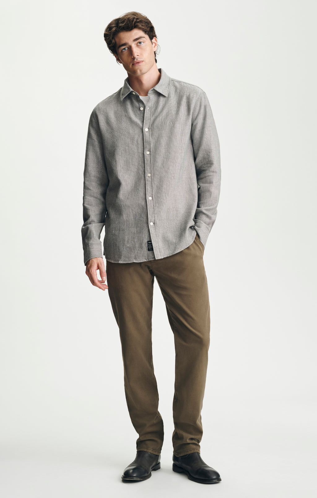 WILL PLEATED STRAIGHT CHINO IN THICKET LUXE TWILL