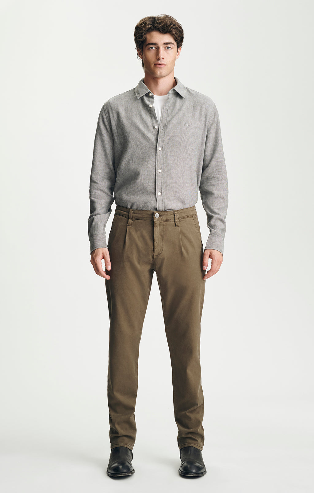 WILL PLEATED STRAIGHT CHINO IN THICKET LUXE TWILL