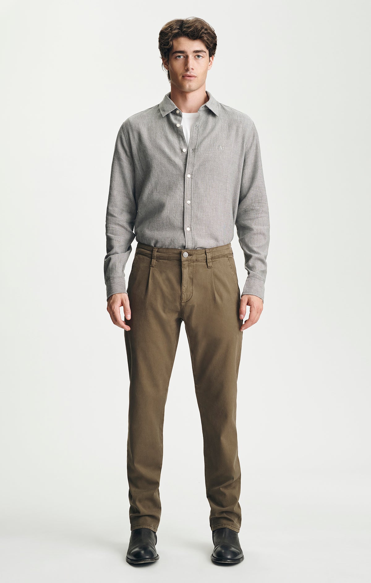 WILL PLEATED STRAIGHT CHINO IN THICKET LUXE TWILL