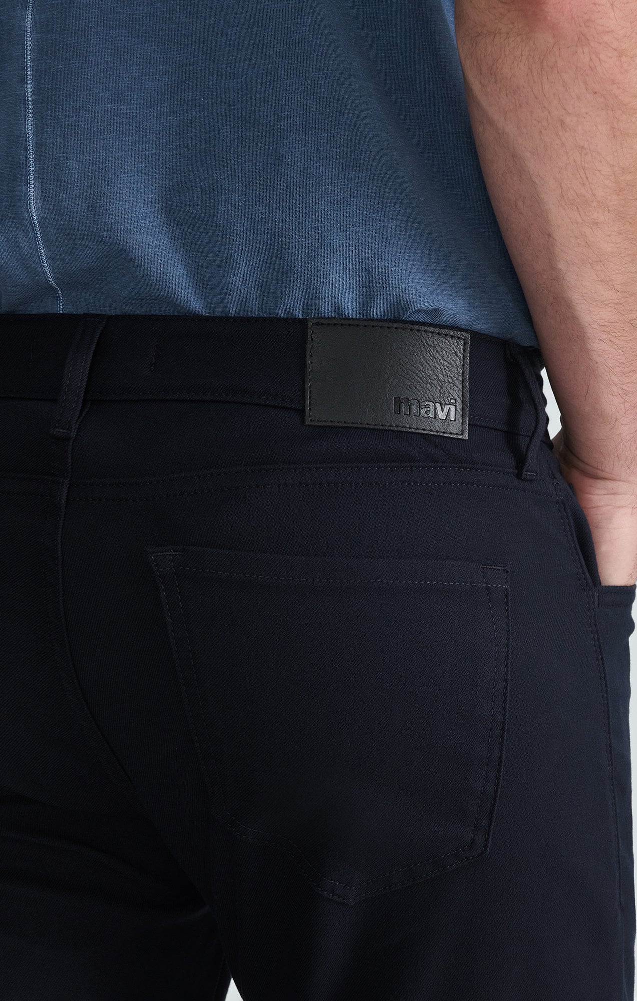MARCUS SLIM STRAIGHT LEG IN NAVY WOOL TOUCH - Mavi Jeans