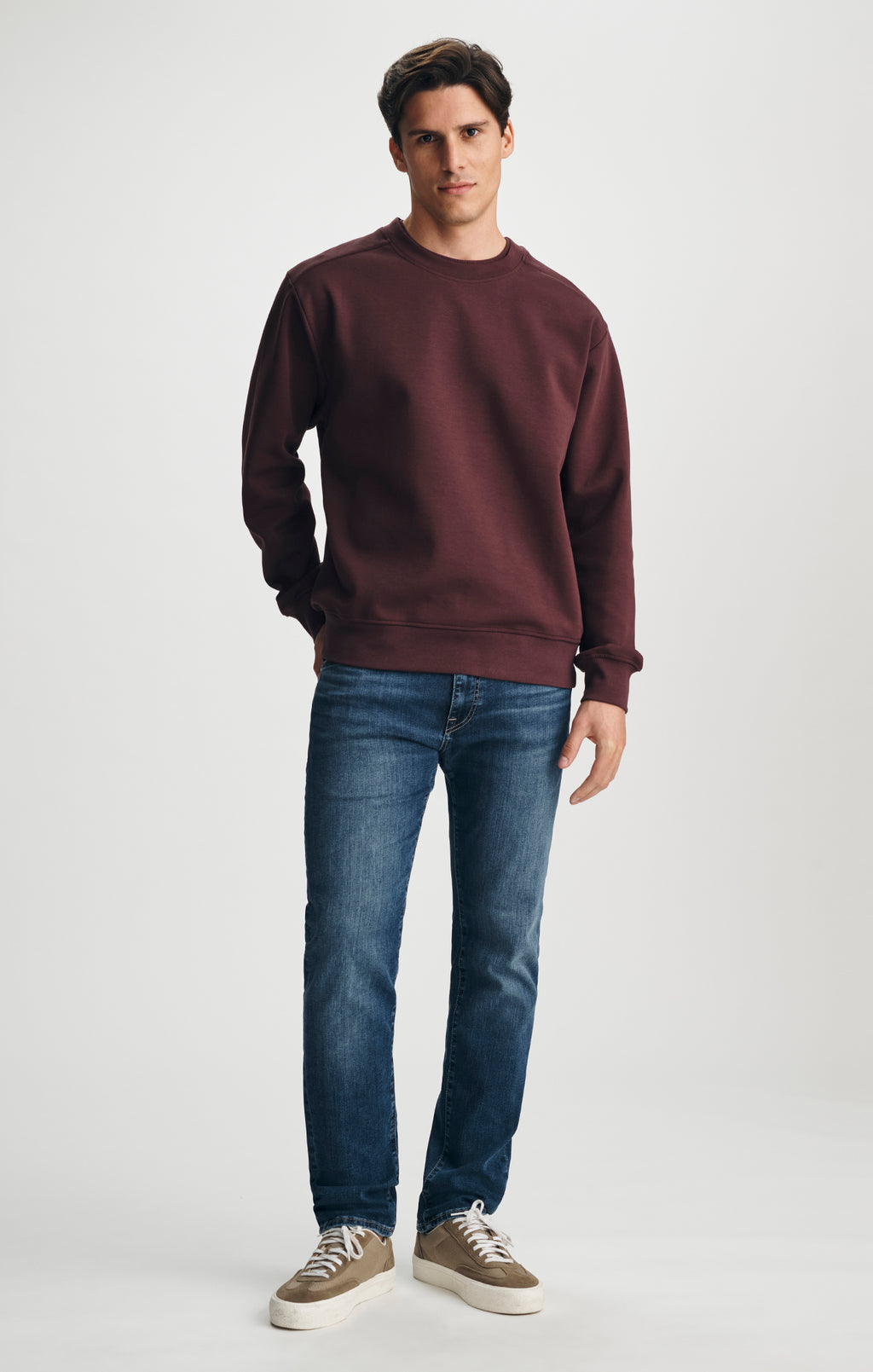 MARCUS SLIM STRAIGHT LEG IN MID BRUSHED WILLIAMSBURG - Mavi Jeans