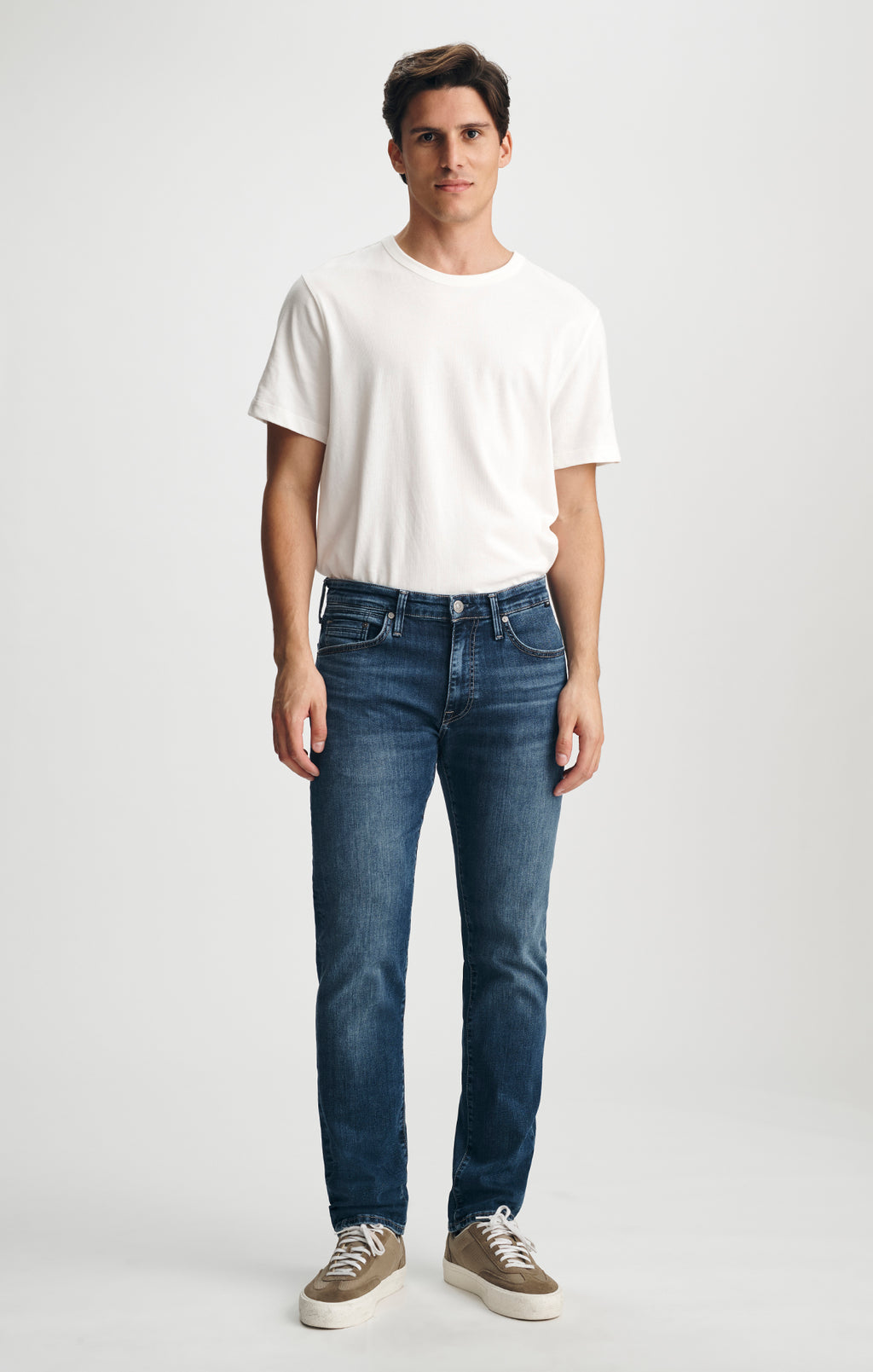 MARCUS SLIM STRAIGHT LEG IN MID BRUSHED WILLIAMSBURG - Mavi Jeans