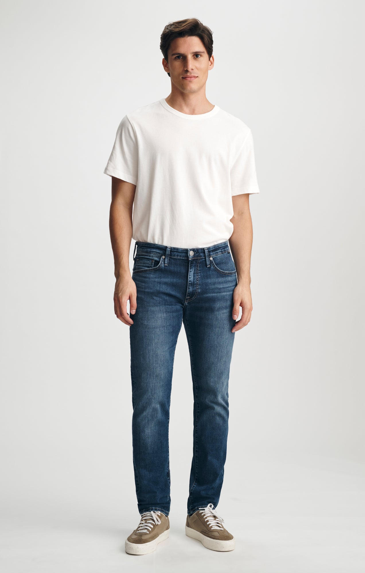 MARCUS SLIM STRAIGHT LEG IN MID BRUSHED WILLIAMSBURG - Mavi Jeans