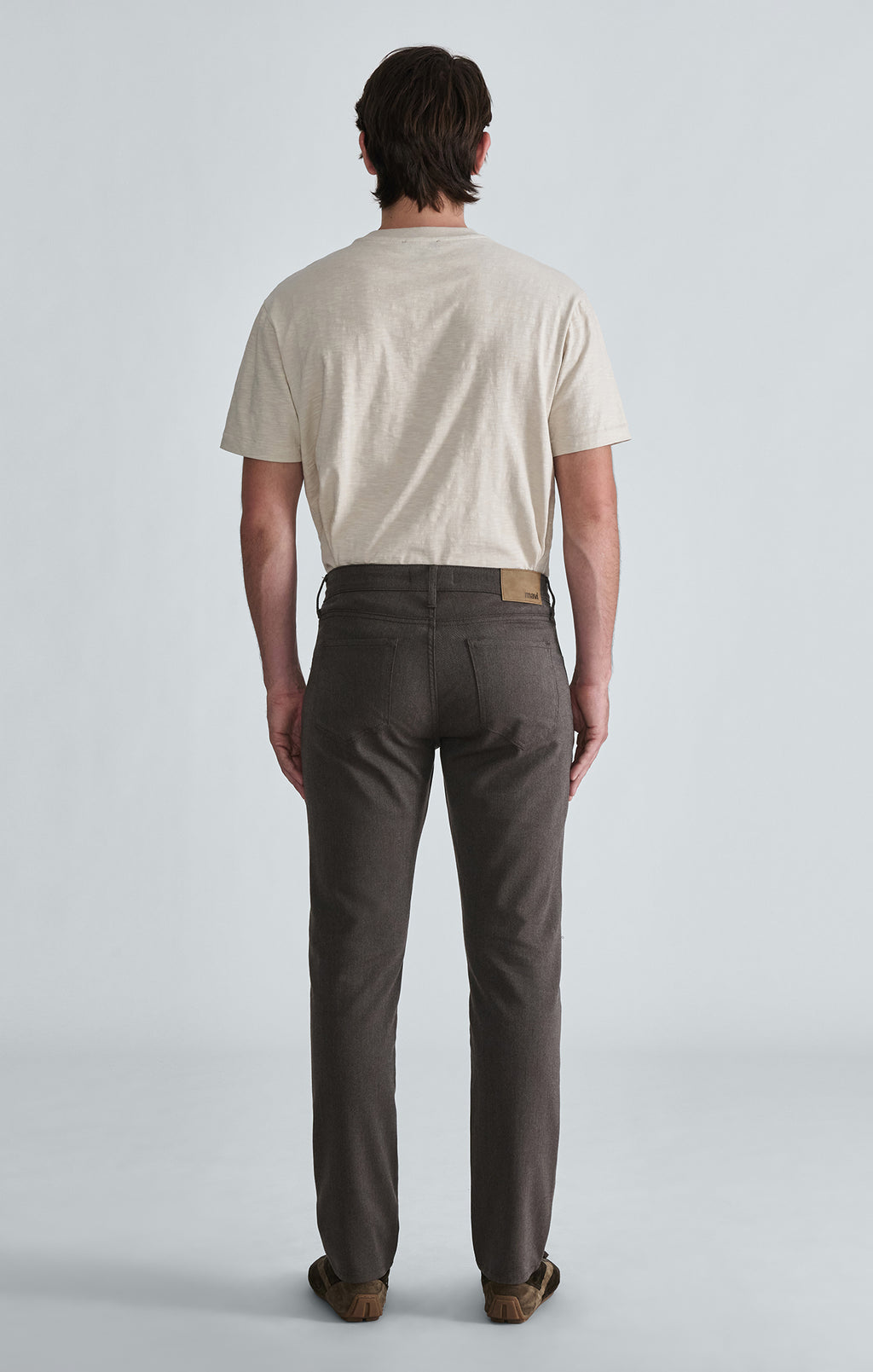 MARCUS SLIM STRAIGHT LEG IN BROWN WOOL TOUCH - Mavi Jeans