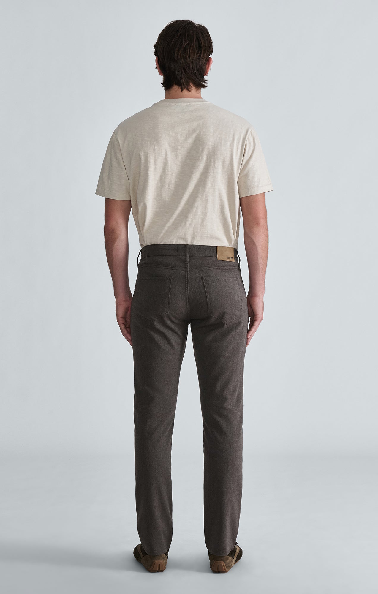 MARCUS SLIM STRAIGHT LEG IN BROWN WOOL TOUCH - Mavi Jeans