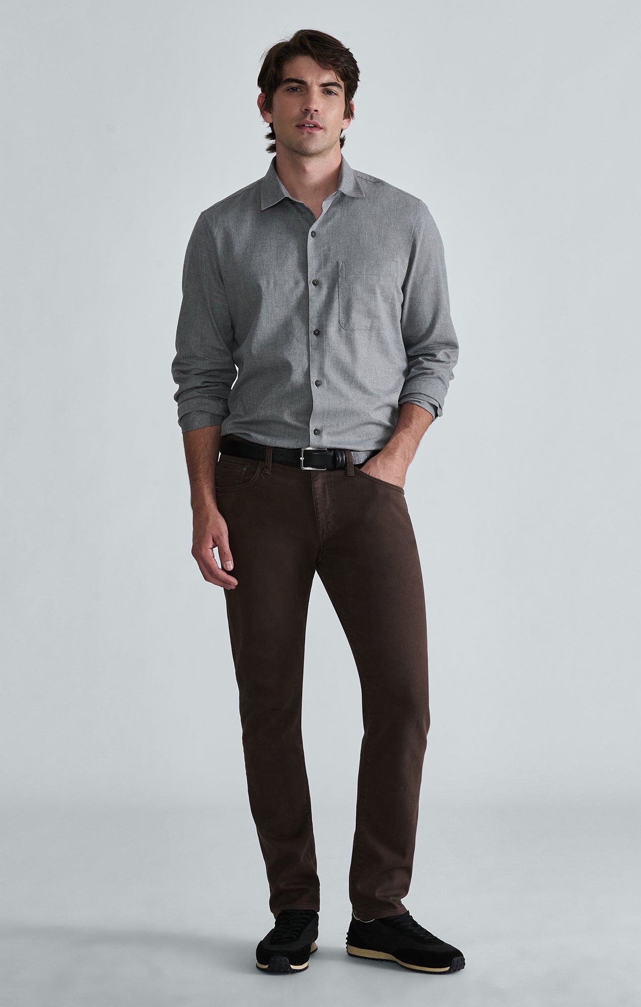 MARCUS SLIM STRAIGHT LEG IN BROWN DENIM - Mavi Jeans