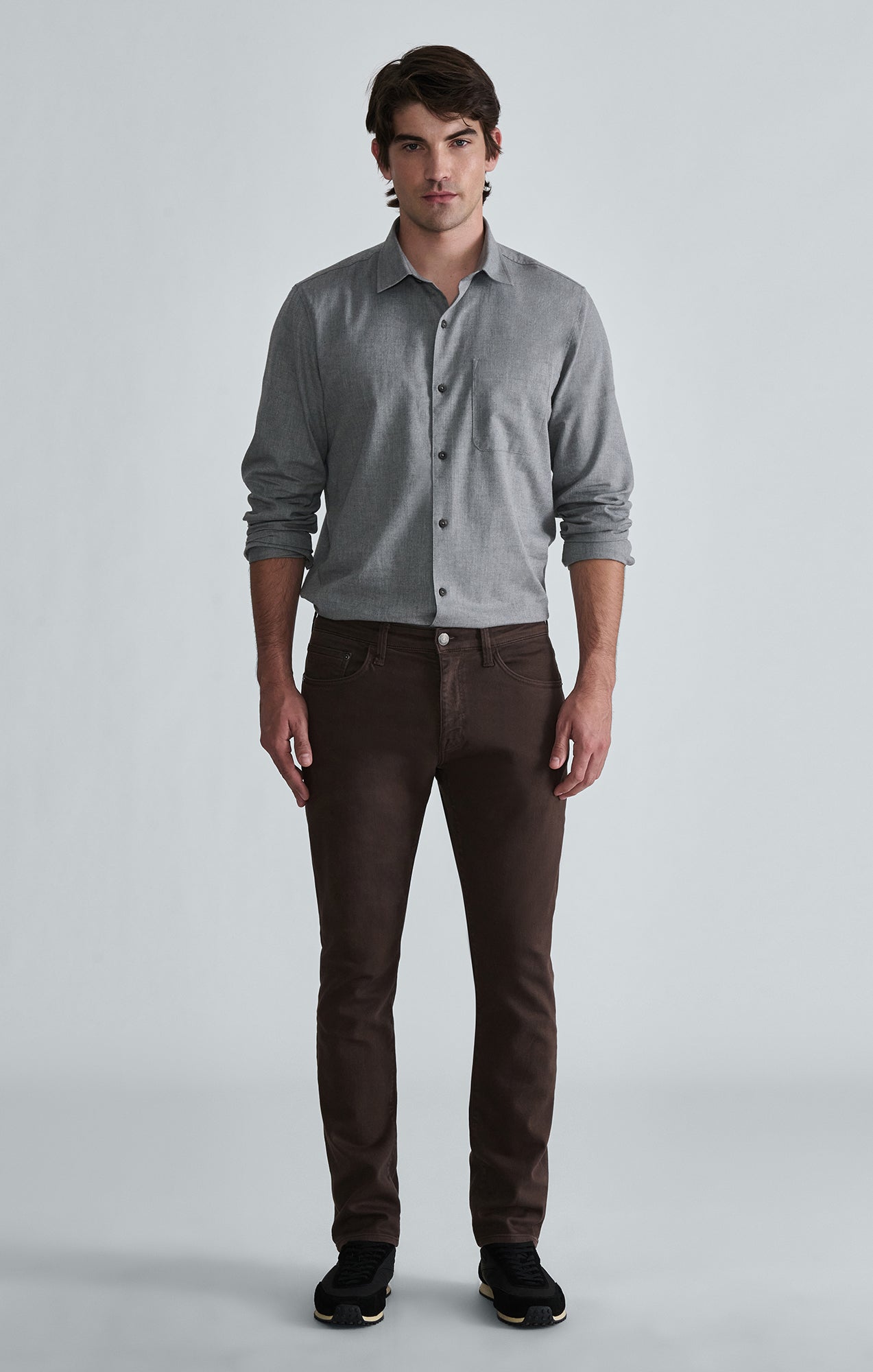 MARCUS SLIM STRAIGHT LEG IN BROWN DENIM - Mavi Jeans
