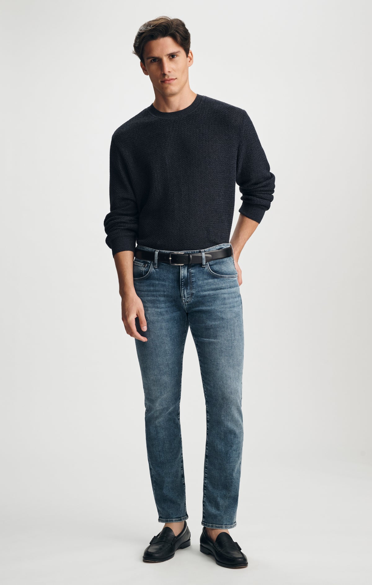 JAKE SLIM LEG IN MID USED FEATHER BLUE - Mavi Jeans