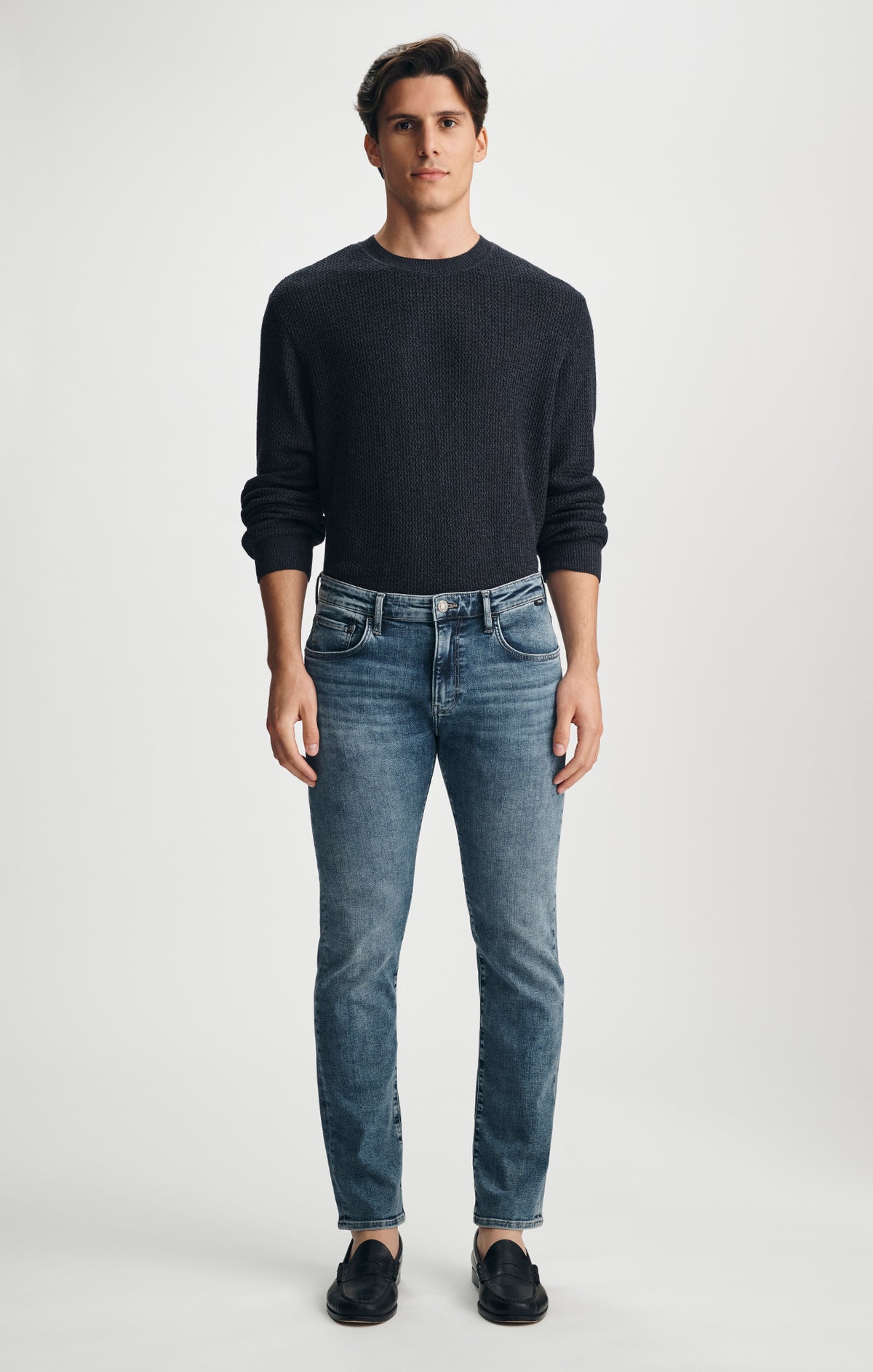 JAKE SLIM LEG IN MID USED FEATHER BLUE - Mavi Jeans