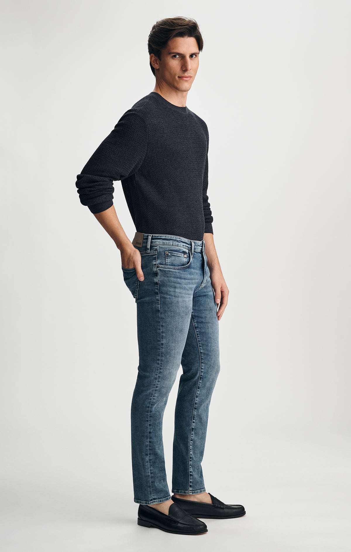 JAKE SLIM LEG IN MID USED FEATHER BLUE - Mavi Jeans