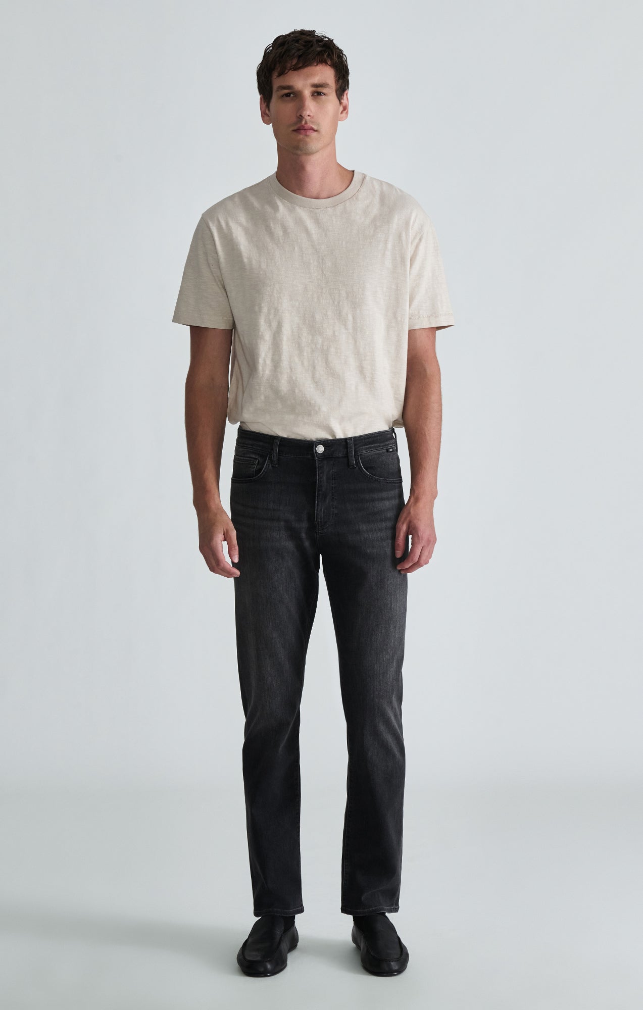 ZACH STRAIGHT LEG IN SMOKE BRUSHED FEATHER BLUE - Mavi Jeans