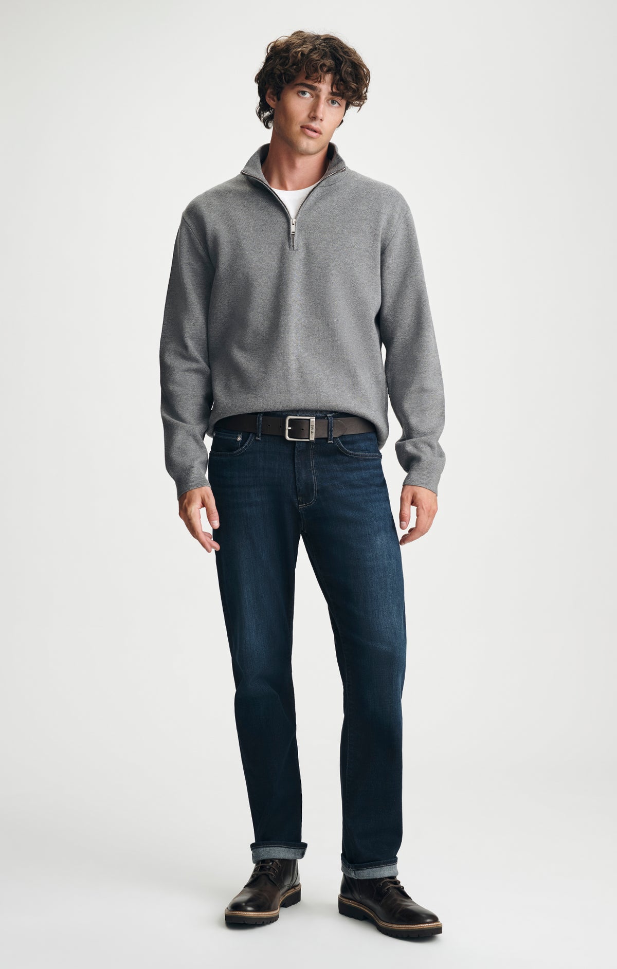 ZACH STRAIGHT LEG IN RINSE BRUSHED FEATHER BLUE - Mavi Jeans
