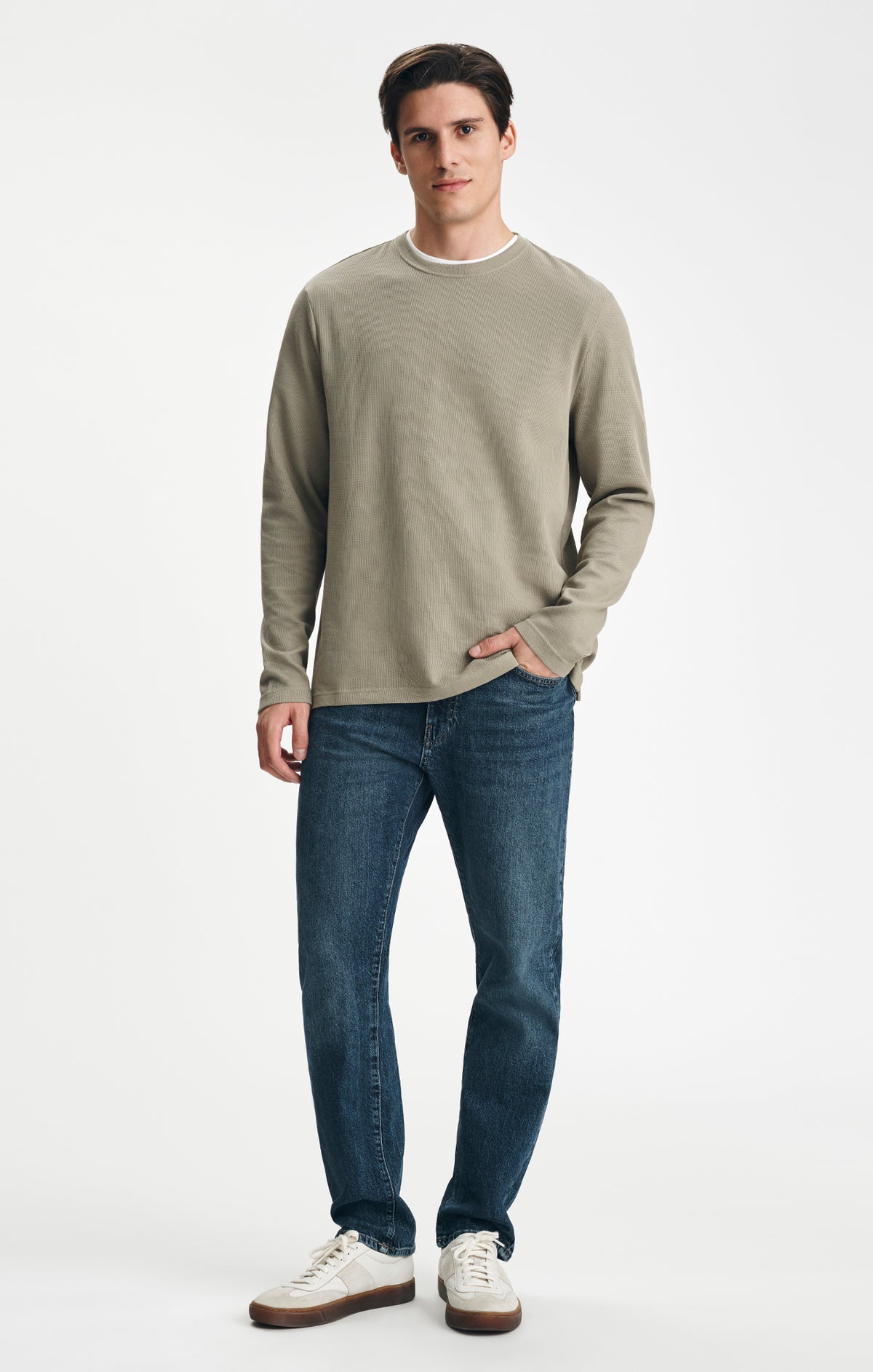 ZACH STRAIGHT LEG IN DARK BRUSHED CLASSIC BLUE - Mavi Jeans