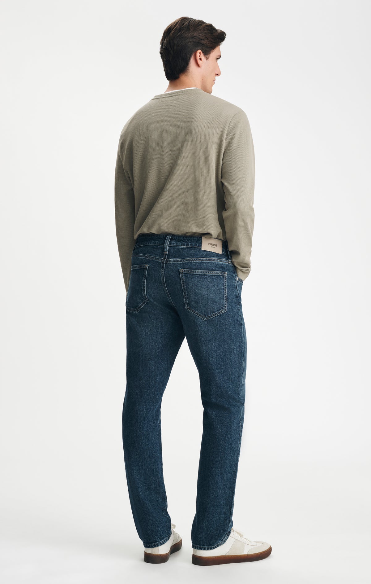ZACH STRAIGHT LEG IN DARK BRUSHED CLASSIC BLUE - Mavi Jeans