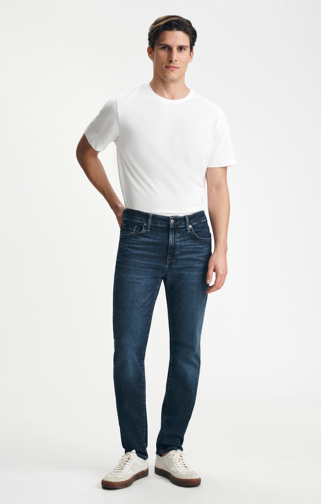 STEVE ATHLETIC FIT IN DARK BRUSHED ORGANIC VINTAGE - Mavi Jeans