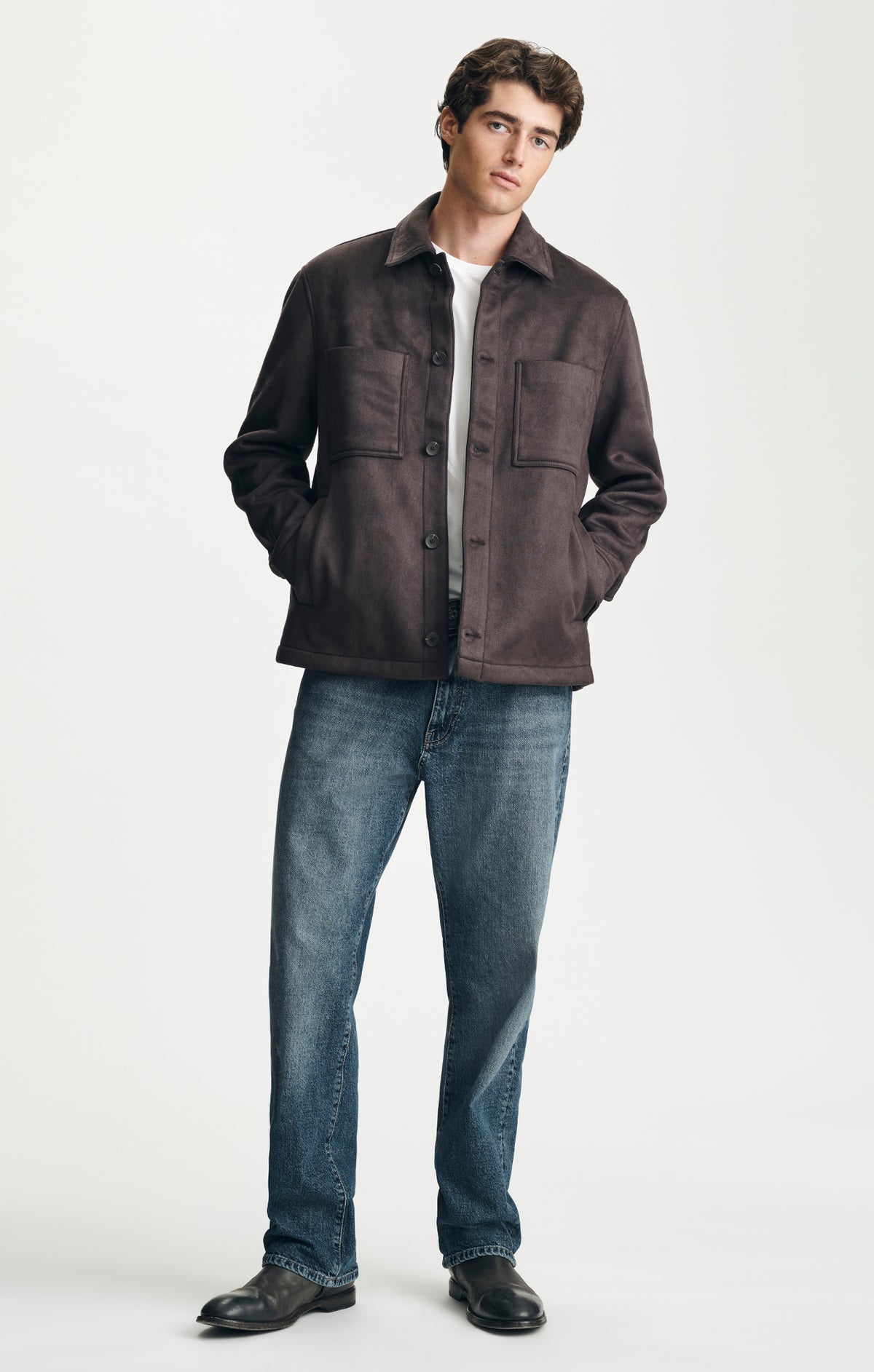 SHIRT JACKET IN ESPRESSO