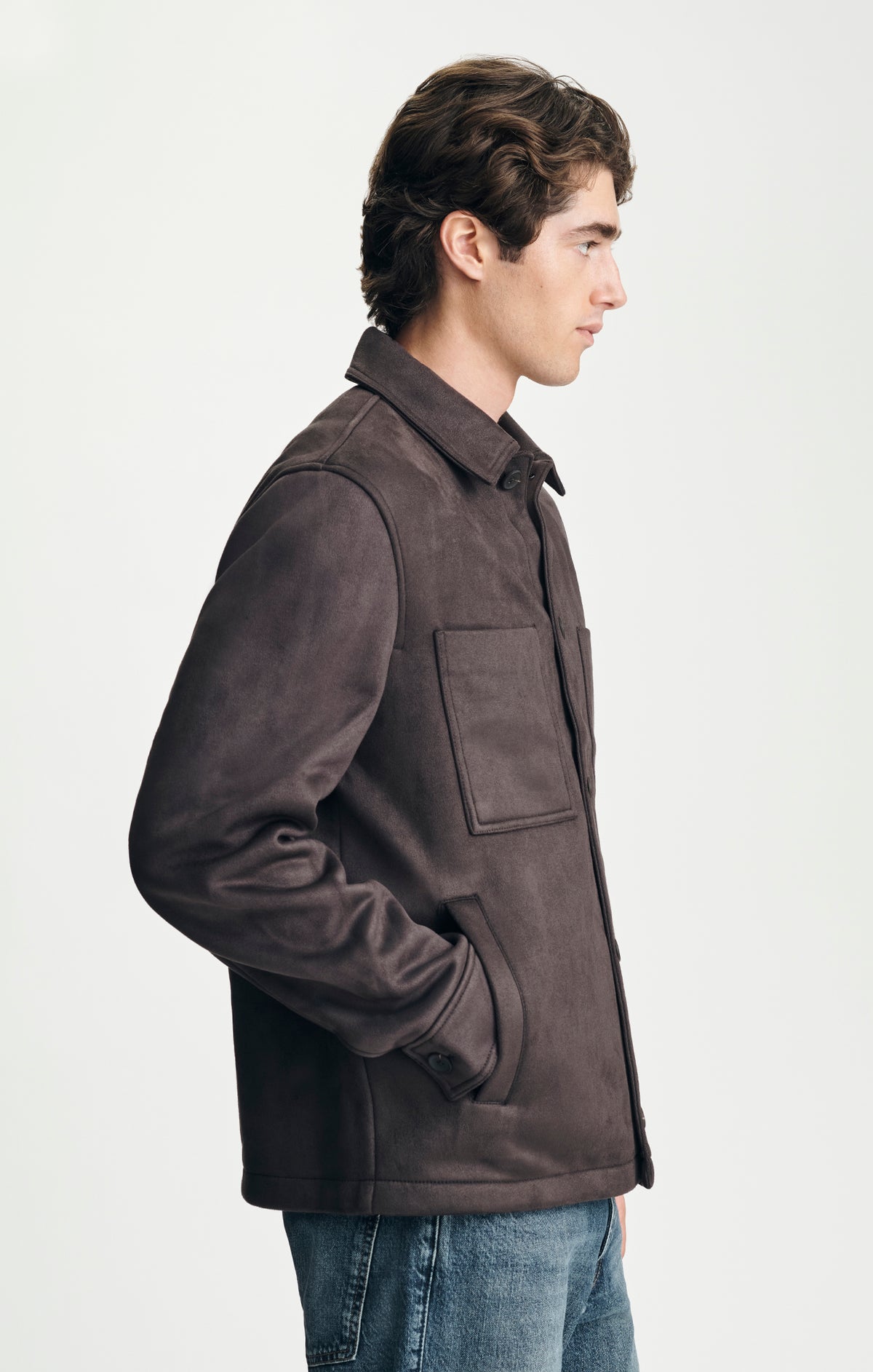 SHIRT JACKET IN ESPRESSO