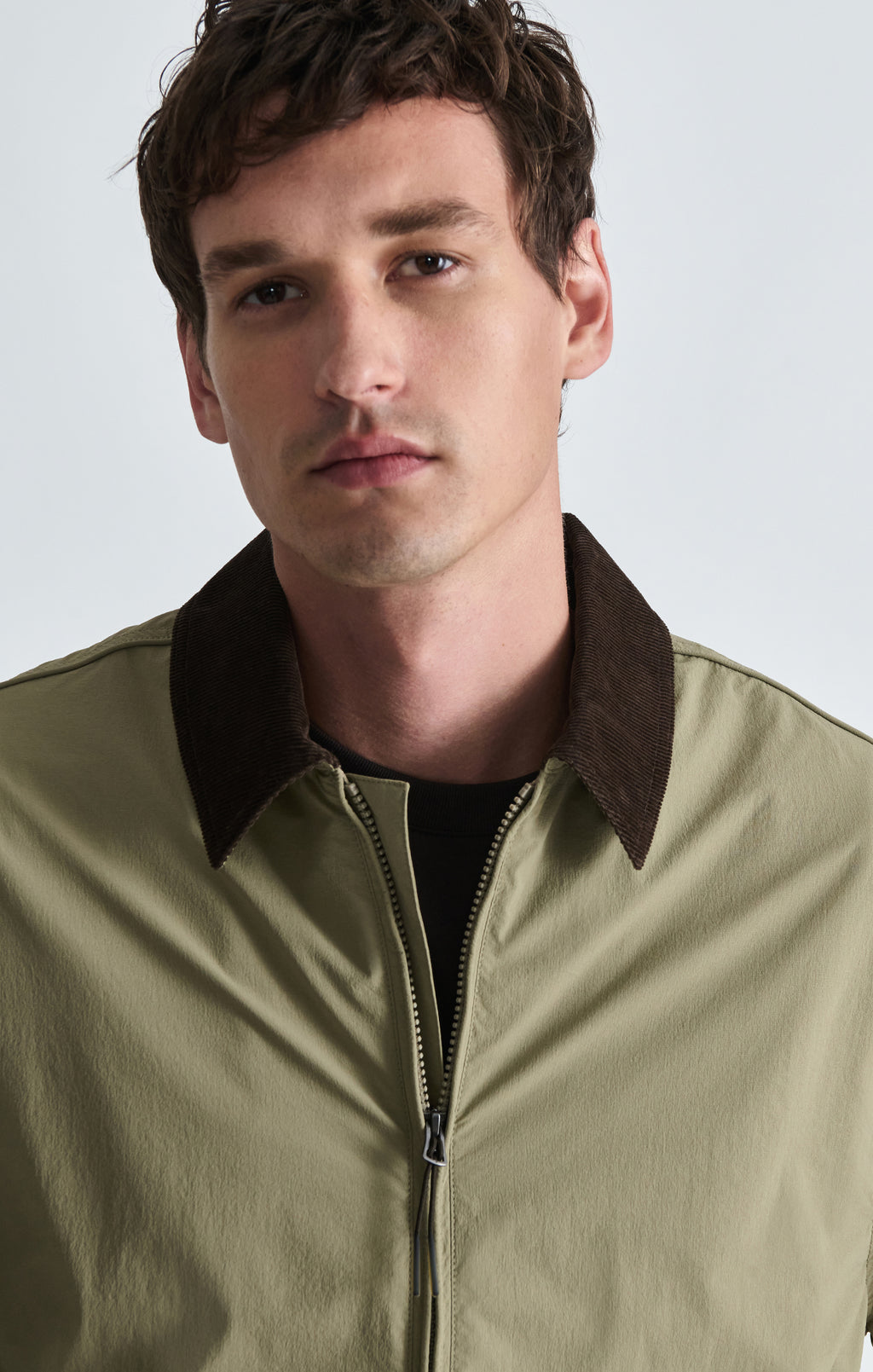 CORDUROY COLLAR BOMBER JACKET IN OVERLAND TREK - Mavi Jeans