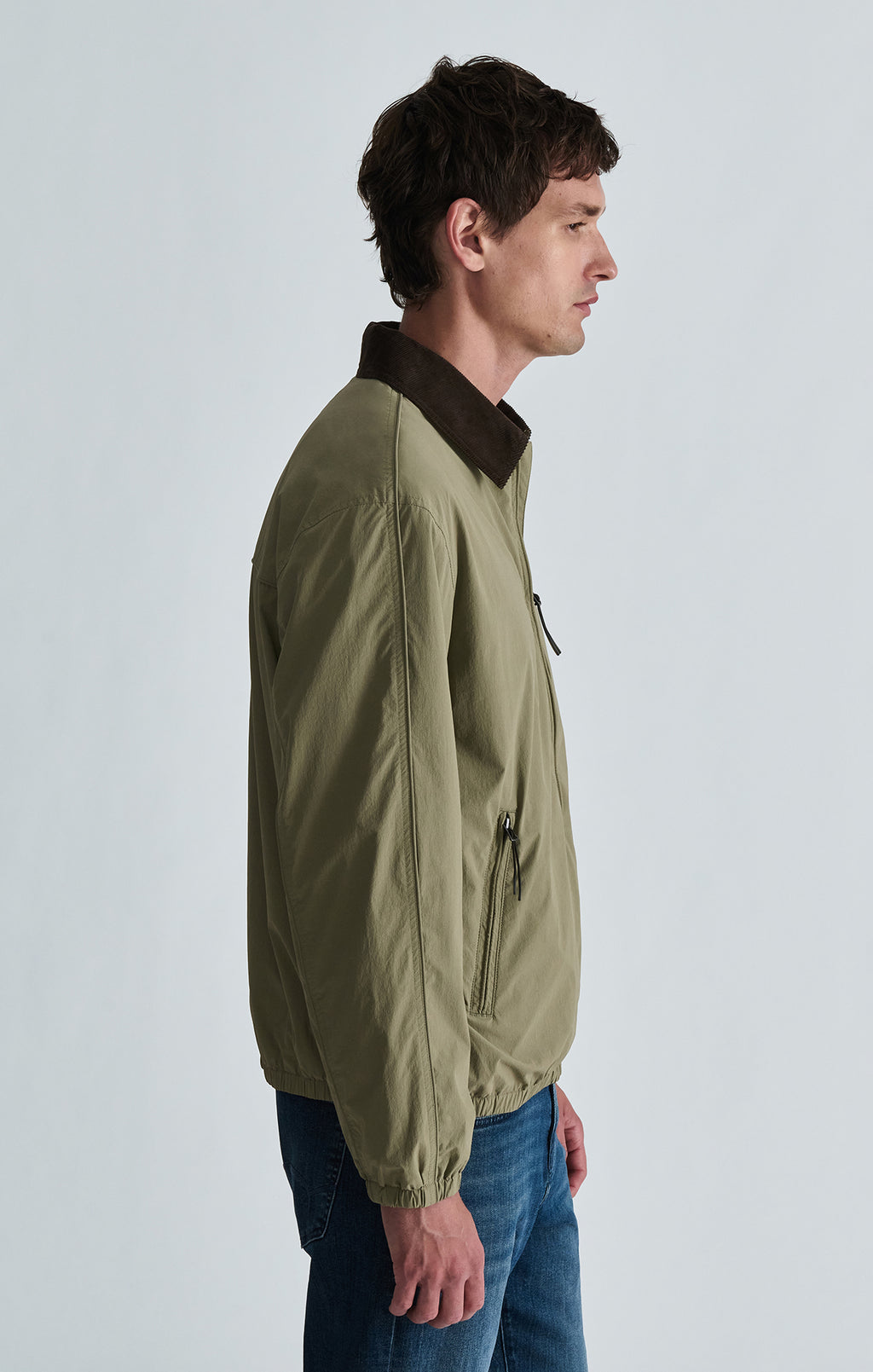CORDUROY COLLAR BOMBER JACKET IN OVERLAND TREK - Mavi Jeans