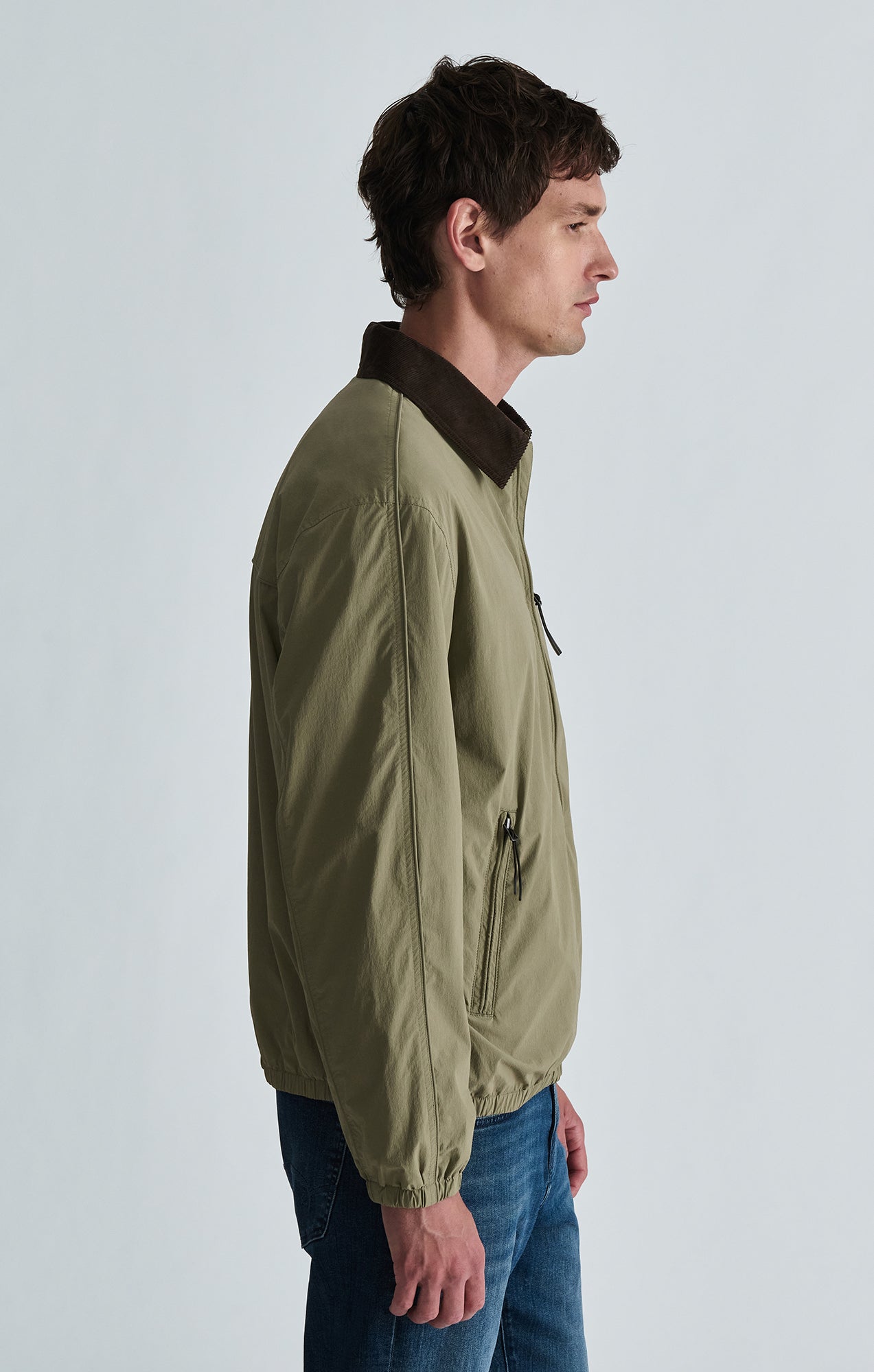 CORDUROY COLLAR BOMBER JACKET IN OVERLAND TREK - Mavi Jeans