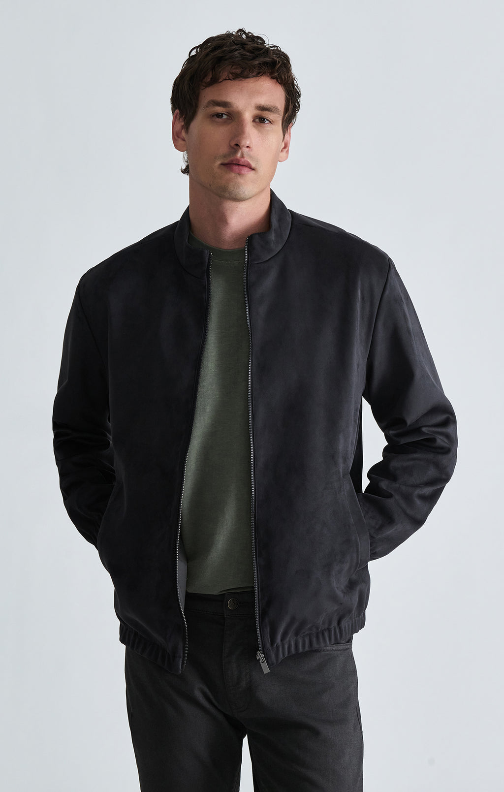 FAUX SUEDE BOMBER JACKET IN UNEXPLORED - Mavi Jeans