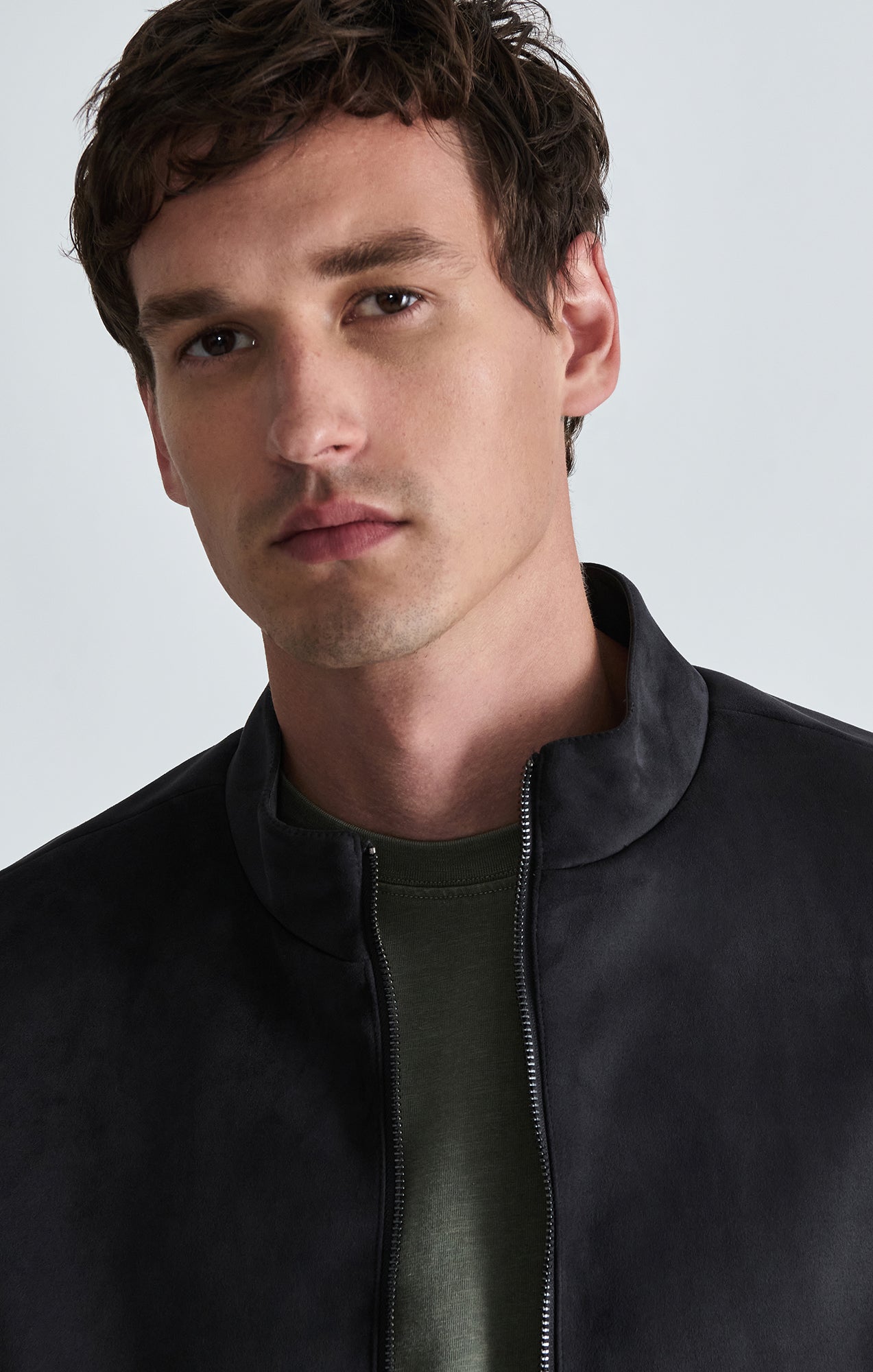 FAUX SUEDE BOMBER JACKET IN UNEXPLORED - Mavi Jeans