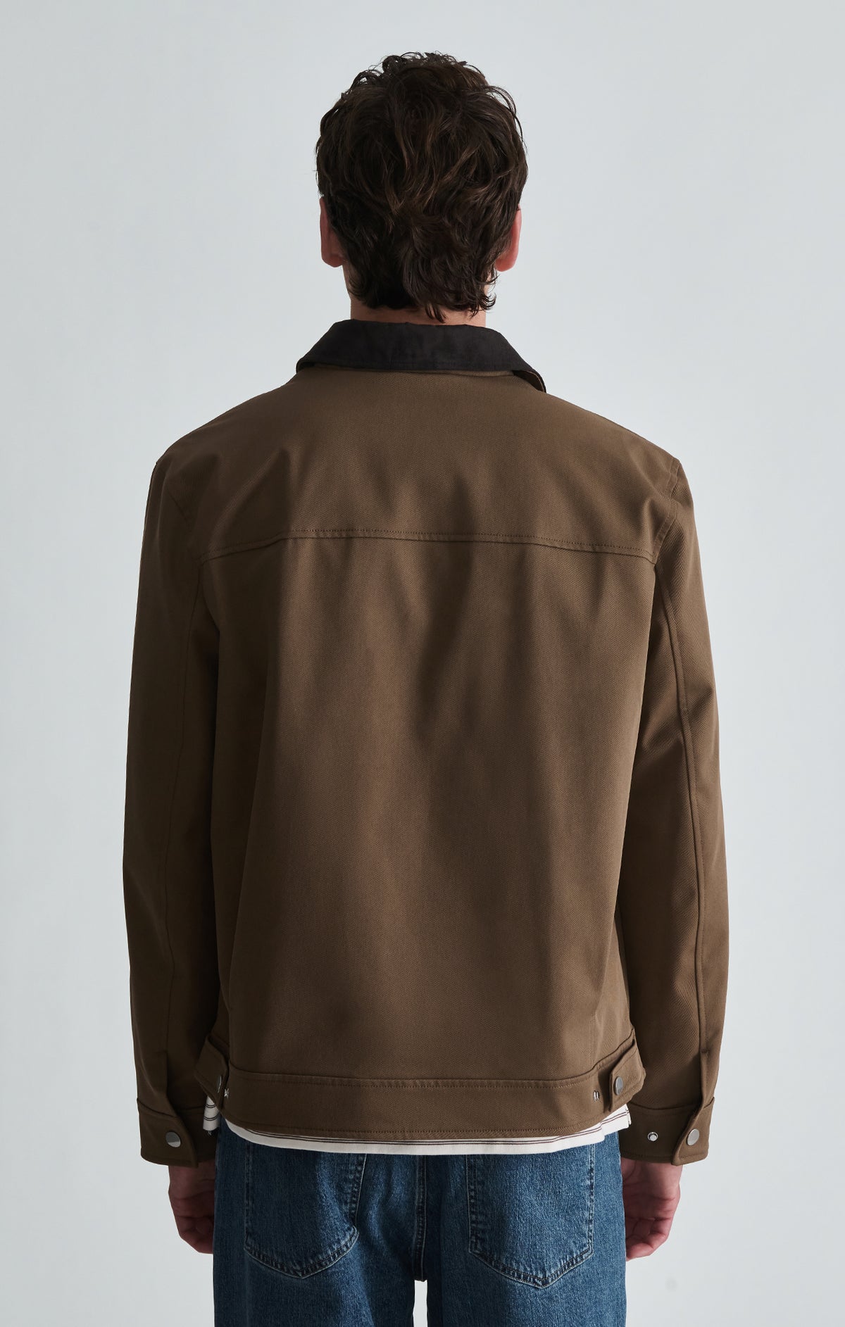 FAUX SUEDE COLLAR BOMBER JACKET IN SHITAKE - Mavi Jeans
