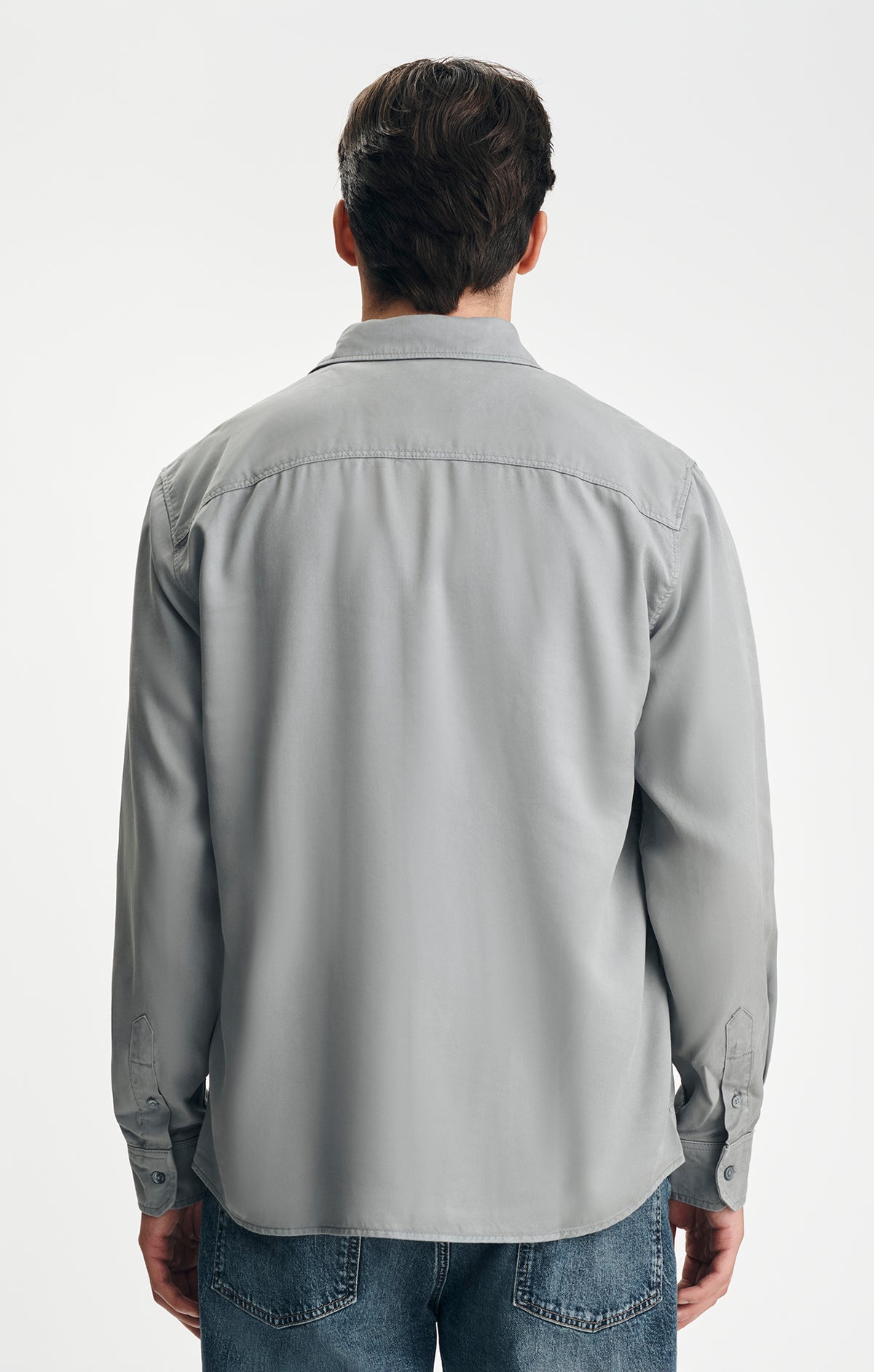 TENCEL™ BUTTON-UP SHIRT IN LEAD - Mavi Jeans