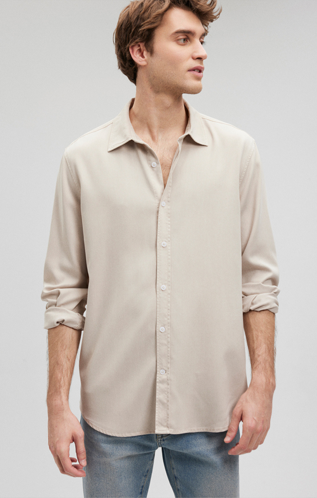 BUTTON-UP LONG SLEEVE SHIRT IN MOONSTRUCK - Mavi Jeans
