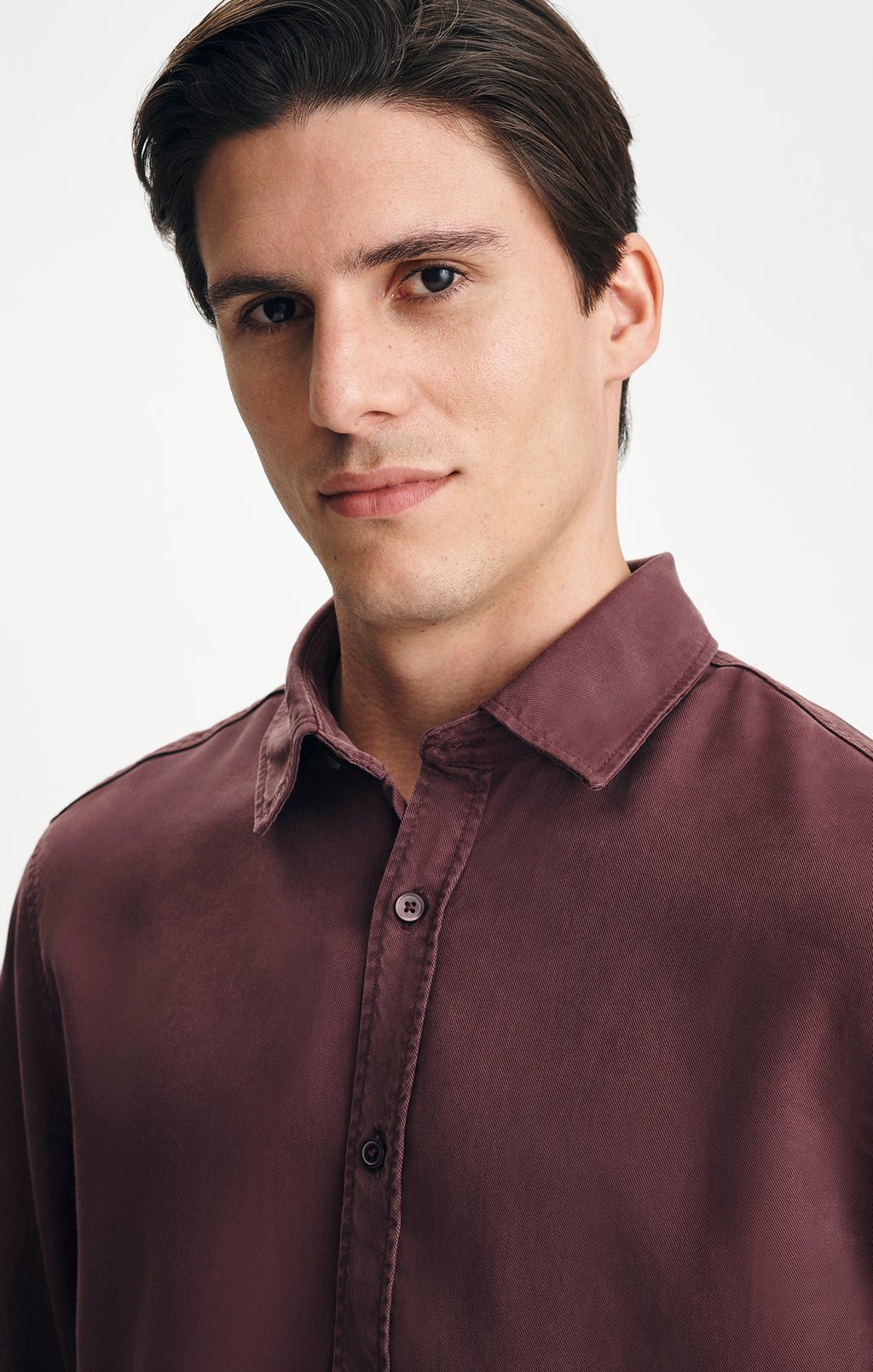 TENCEL™ BUTTON-UP SHIRT IN RAISIN - Mavi Jeans